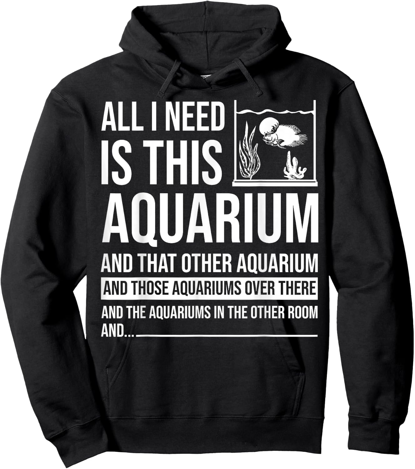Funny Aquarium Gift Women Fish Tank Lover Fishkeeper Hoodie - Hoodie | Black
