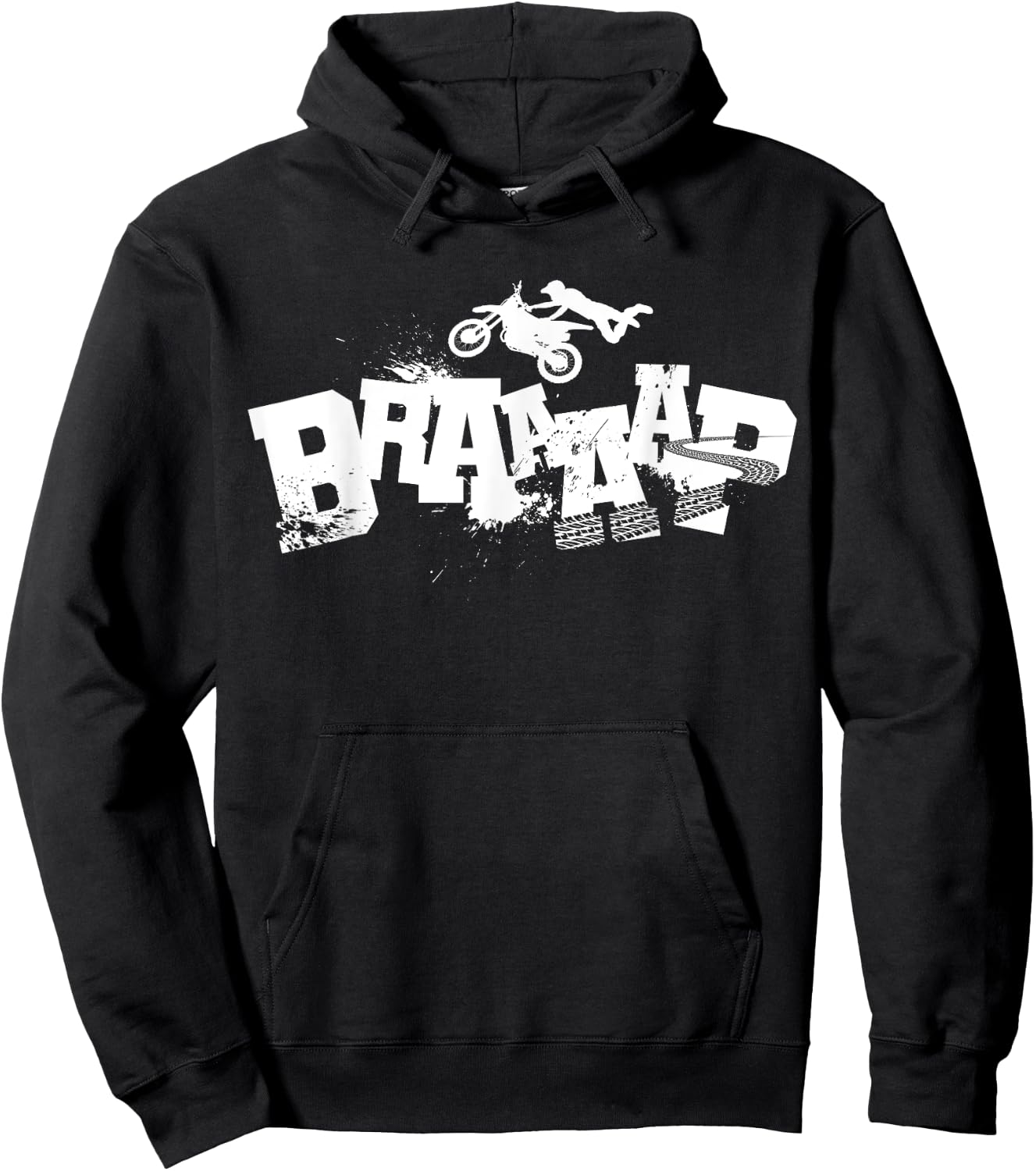 Braaap | Dirt Biking | Boys Dirt Bike Hoodie - Hoodie | Black