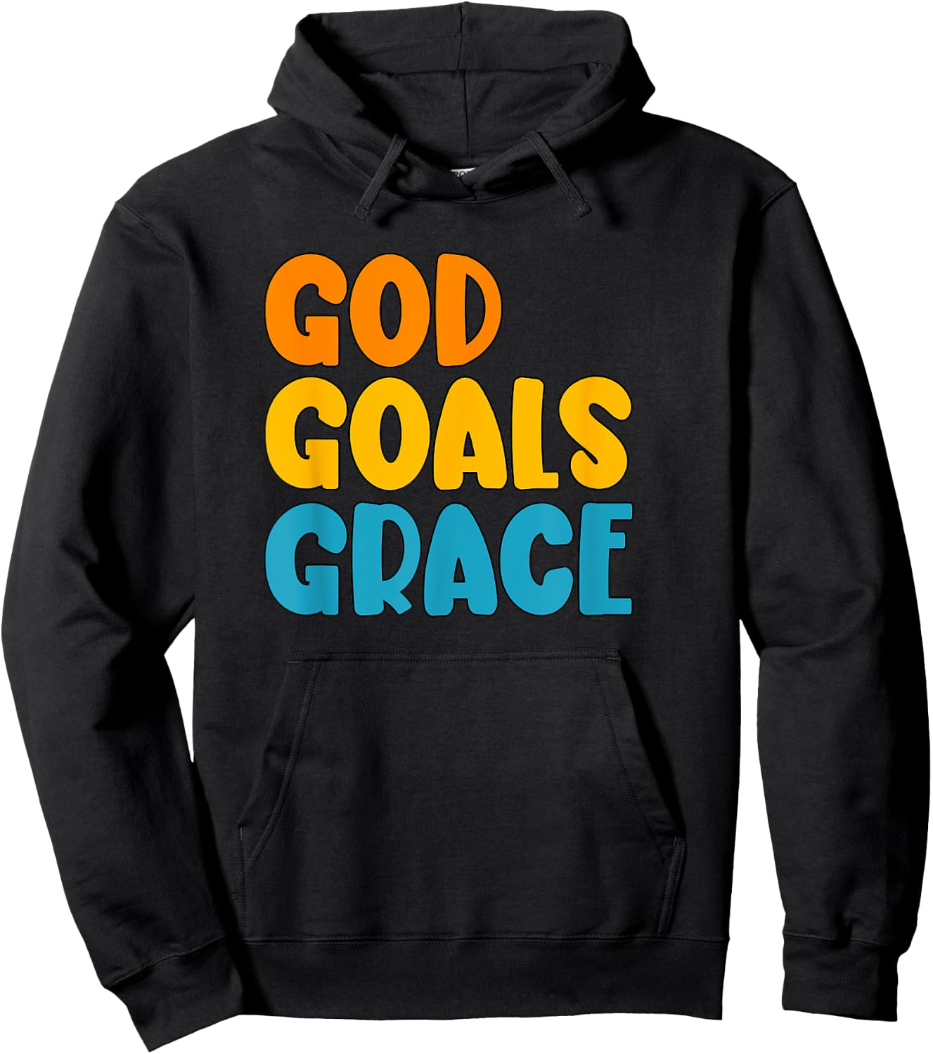 God Goals Grace Christian Gym Workout Apparel Hoodie - Hoodie | Black