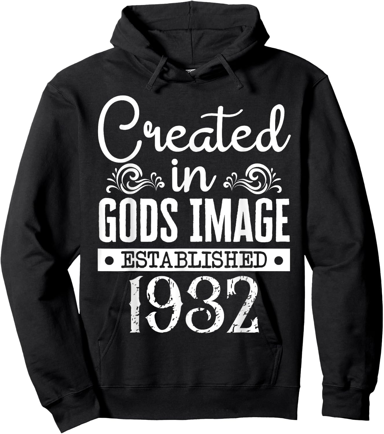 Created In Gods Image Established 1932 Religious Christian Hoodie - Hoodie | Black