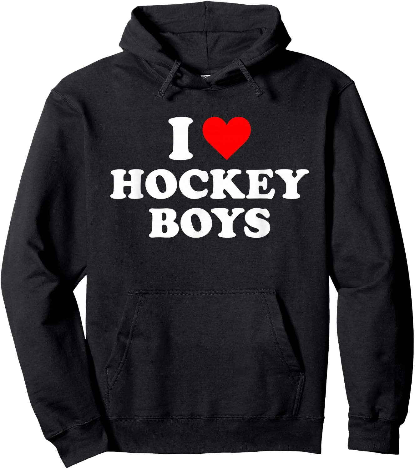 I Love Hockey Boys Hoodie - Hoodie | Black