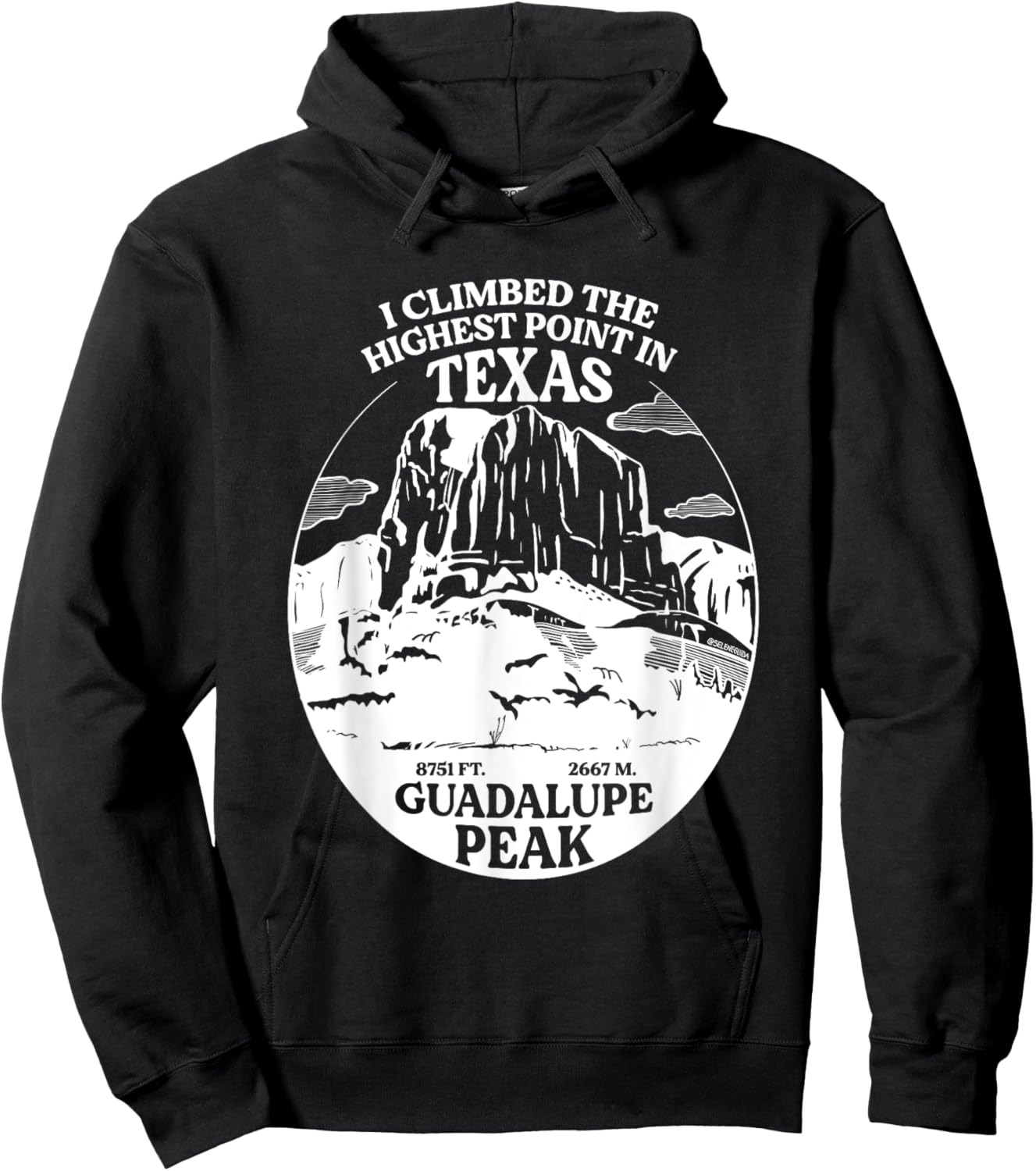I Climbed Guadalupe Peak- The Highest Point In Texas Hoodie - Hoodie | Black