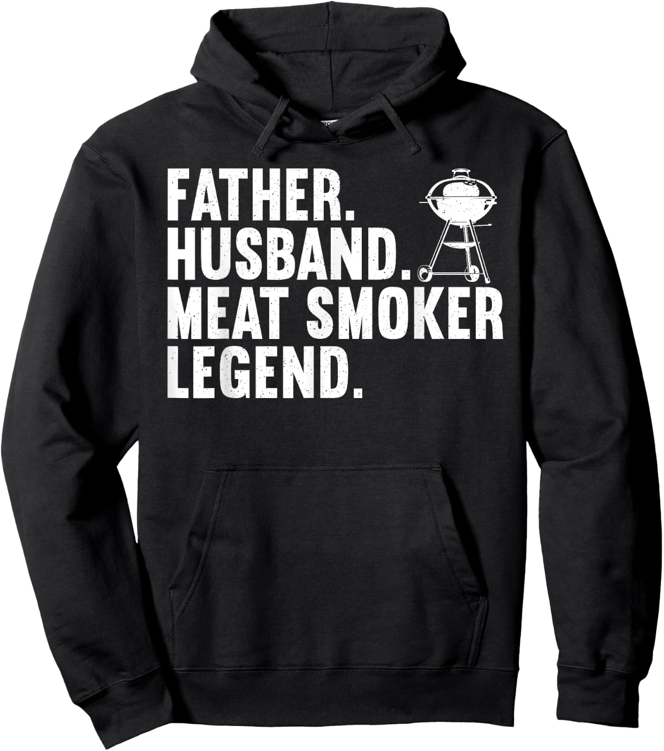 Cool Meat Smoking Art For Father Husband BBQ Meat Griller Hoodie - Hoodie | Black