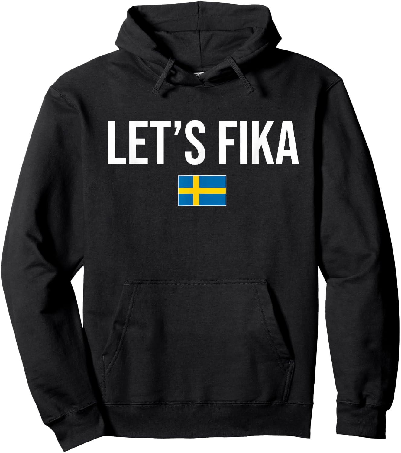 Let's Fika Swedish Sweden Hoodie - Hoodie | Black