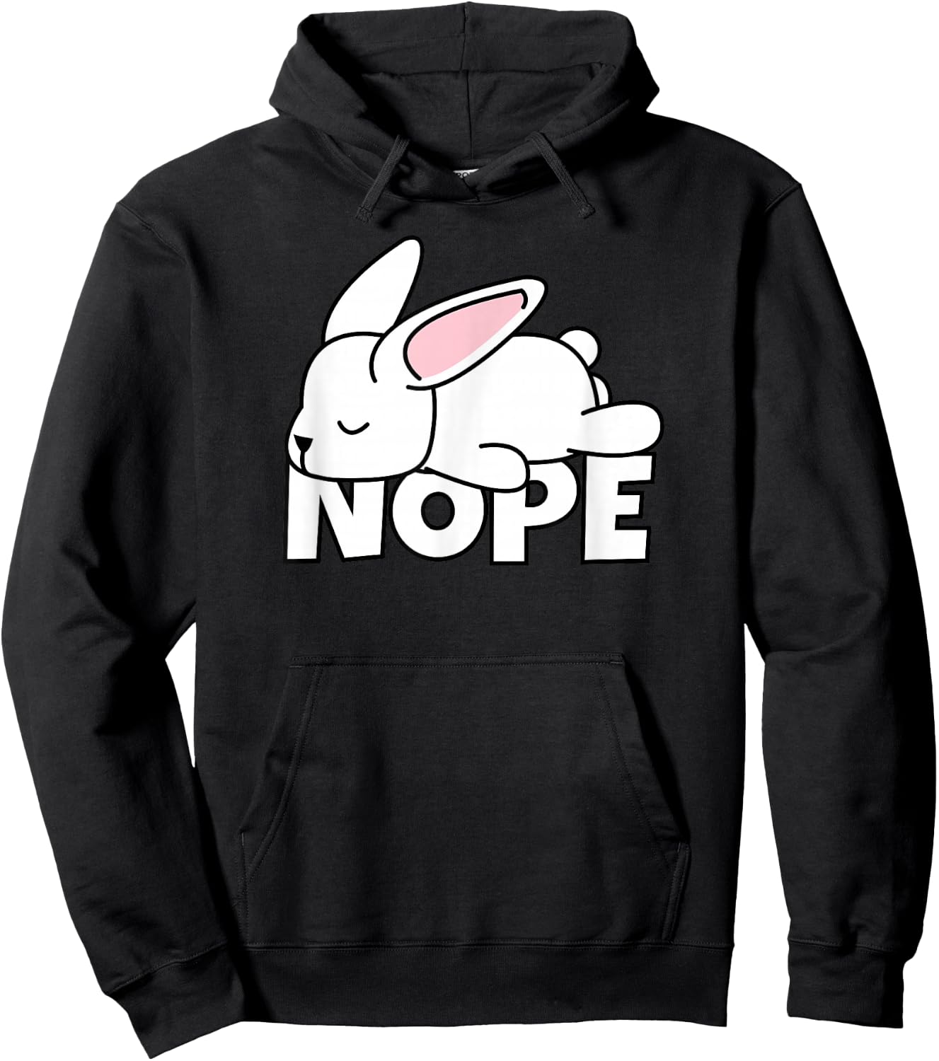 Lazy Rabbit Easter Bunny Not Today Nope Hoodie - Hoodie | Black