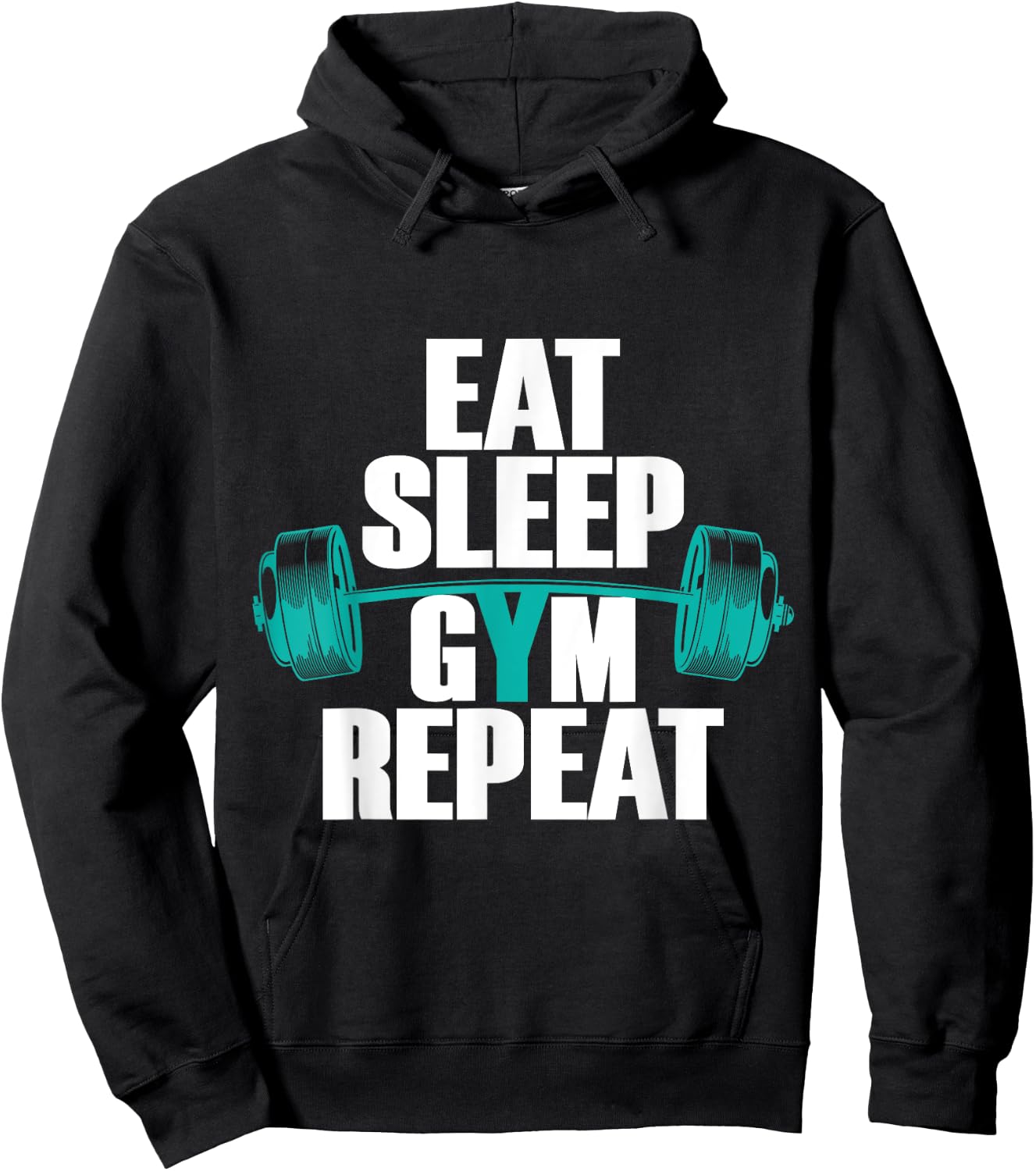 Bodybuilding funny Eat Sleep Gym Repeat Hoodie - Hoodie | Black