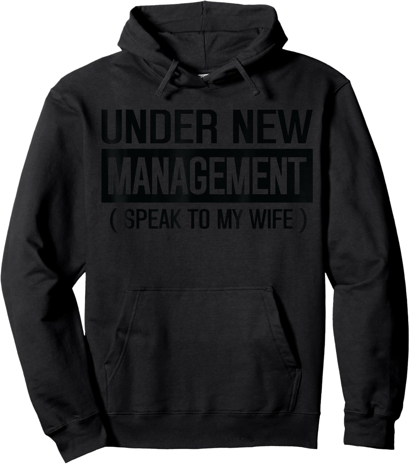 Funny Wedding Under New Management speak to my wife Wedding Hoodie - Hoodie | Black