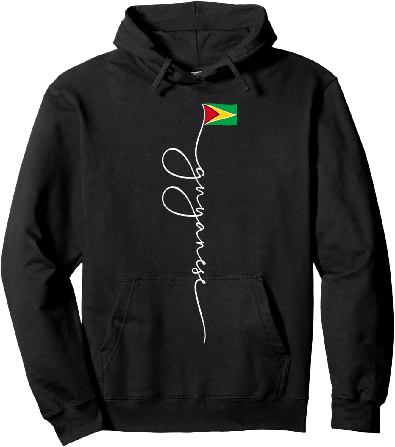 Guyana Signature Guyanese Flag Hoodie - Hoodie | Black