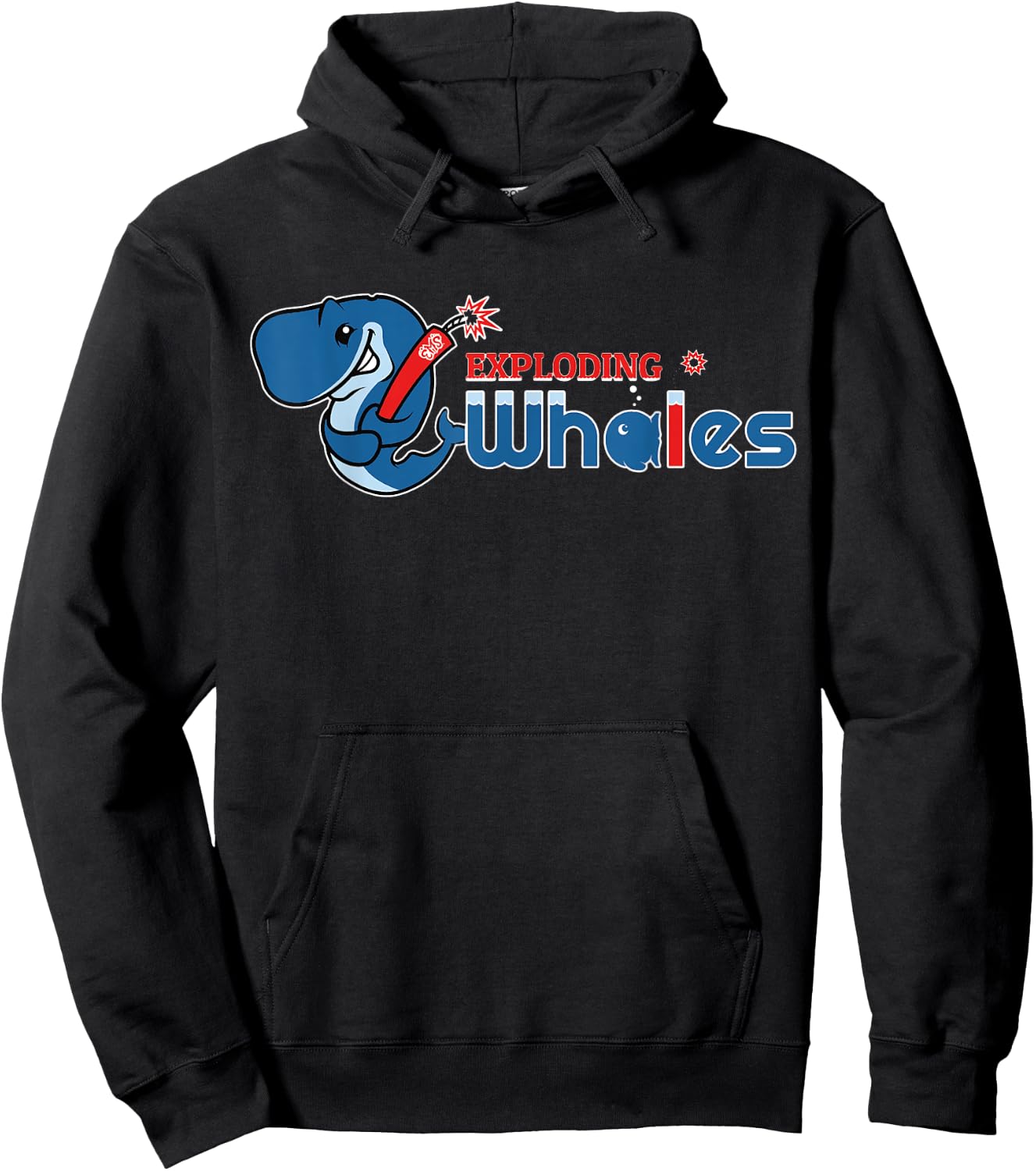 Exploding Whales Funny Whale Joke Hoodie - Hoodie | Black