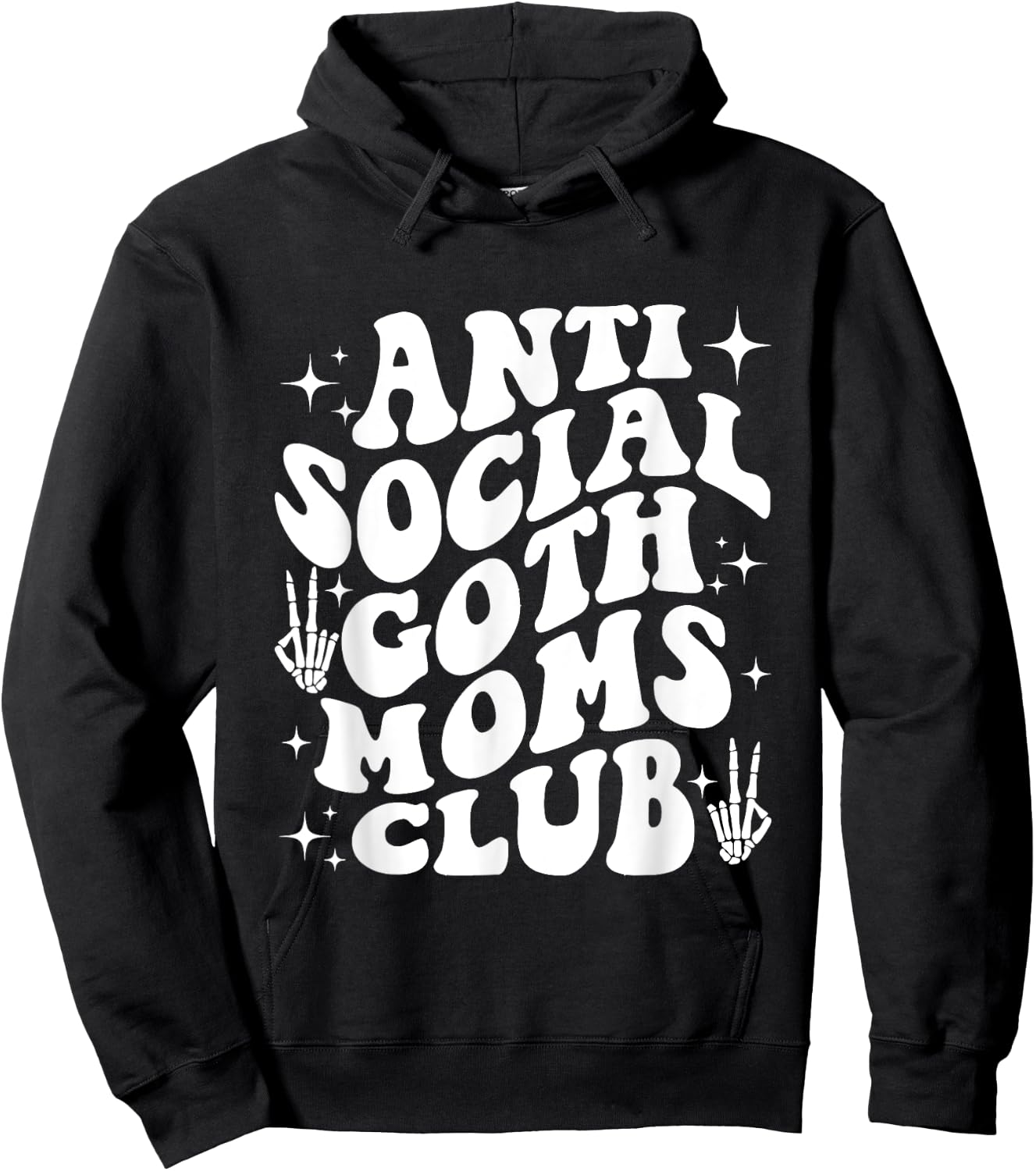 Anti Social Goth Moms Club funny design Hoodie - Hoodie | Black