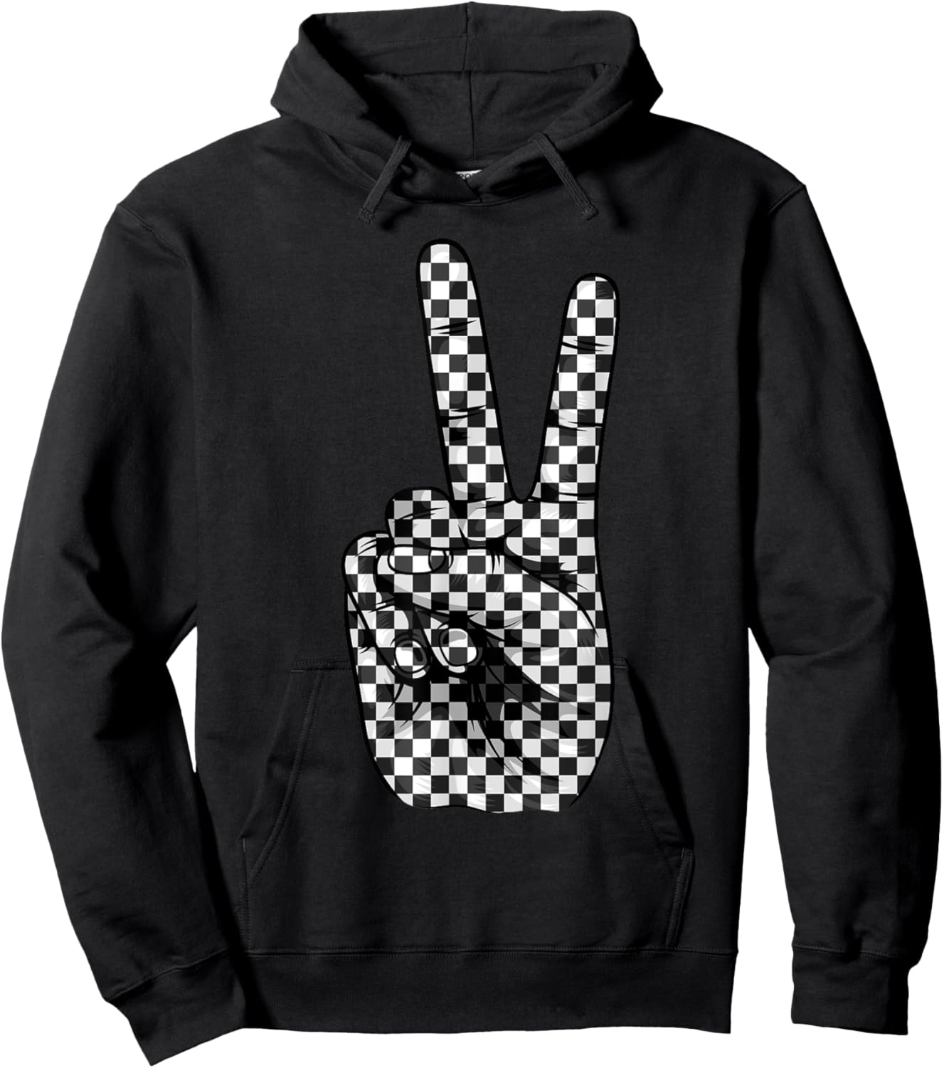 Cool Checkered Women Checker Pattern Checkerboard Hoodie - Hoodie | Black