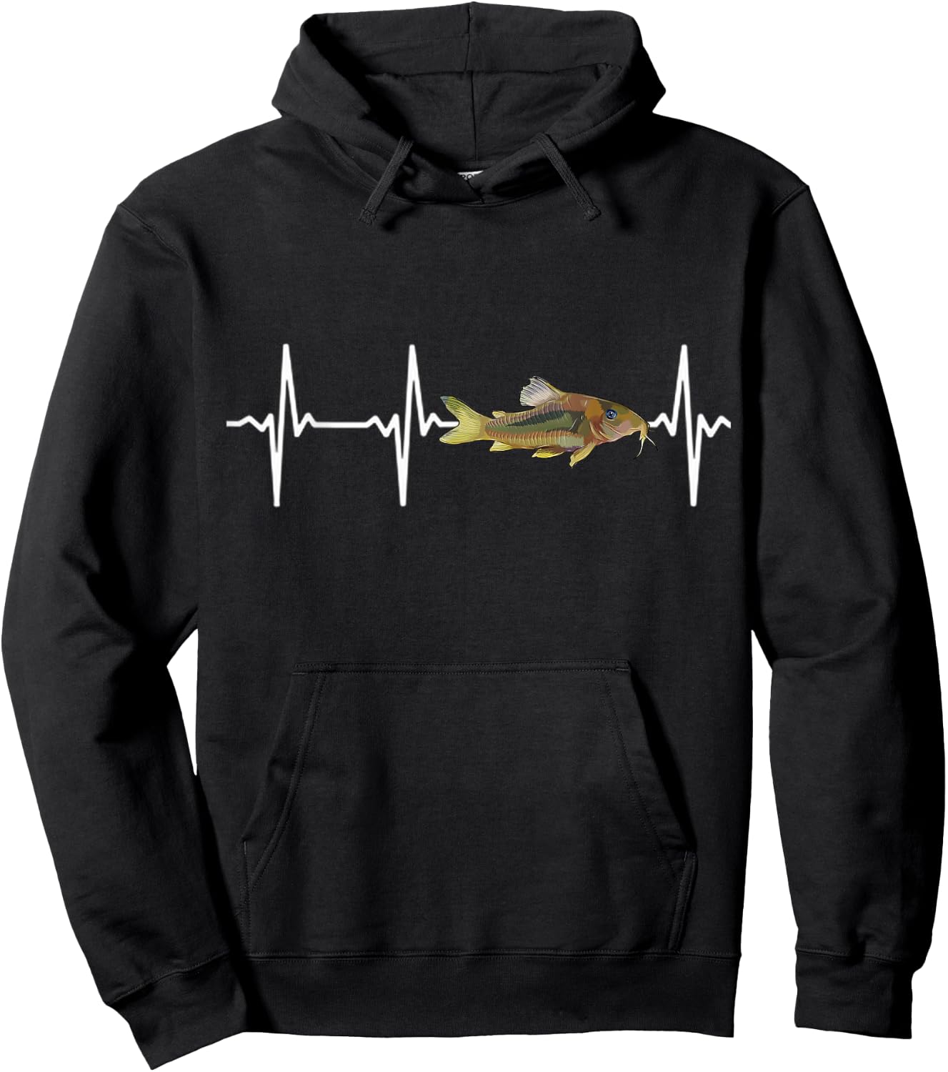 Corydoras Catfish Heartbeat For Fishkeeping Aquarium Lovers Hoodie - Hoodie | Black