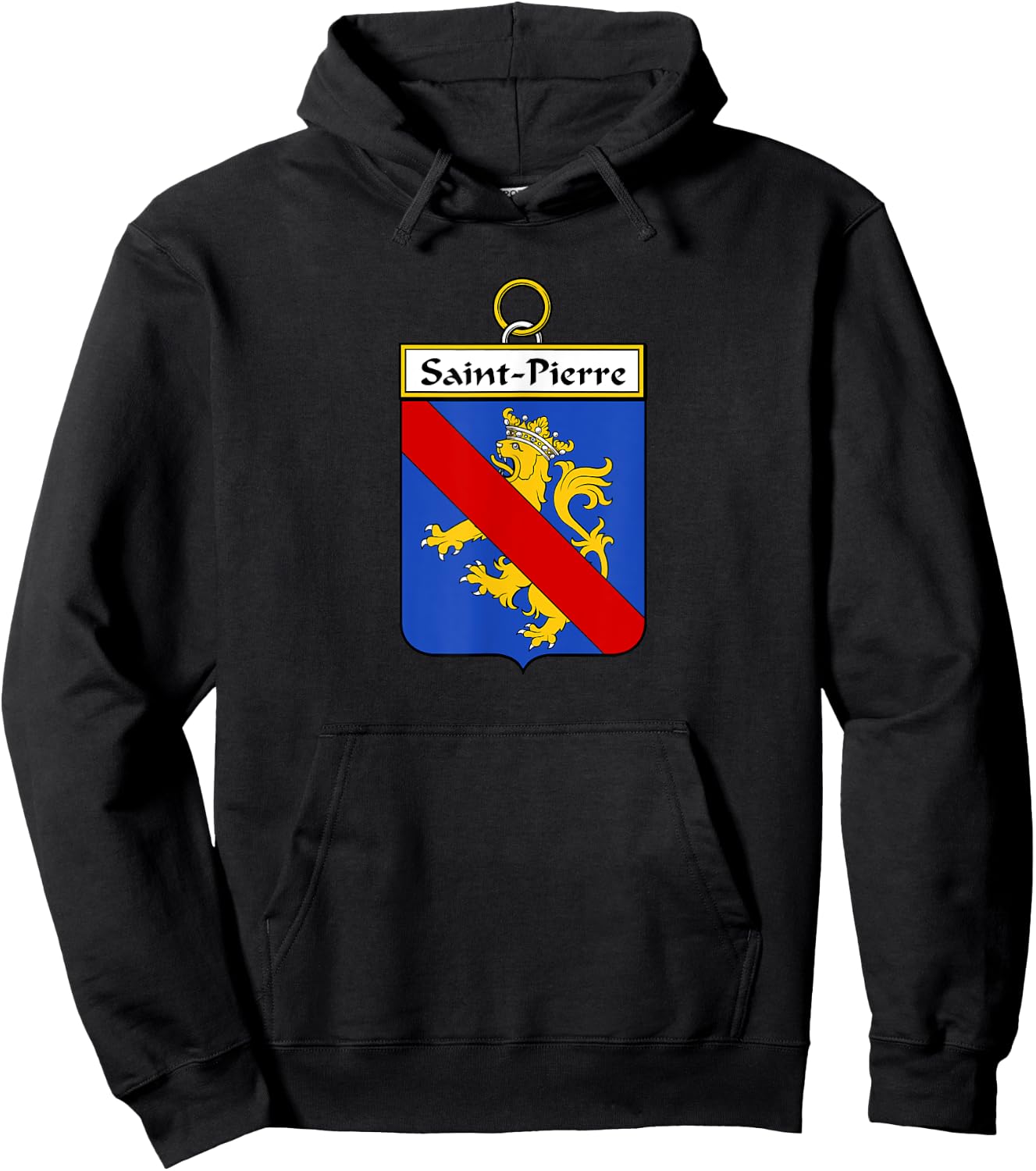 Saint-Pierre Coat of Arms - Family Crest Hoodie - Hoodie | Black