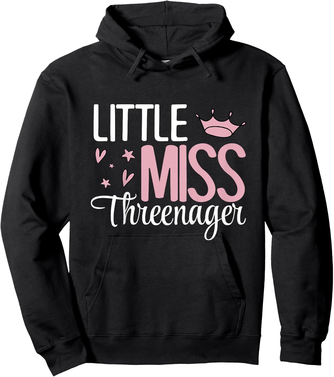 Little Miss Threenager Hoodie - Hoodie | Black