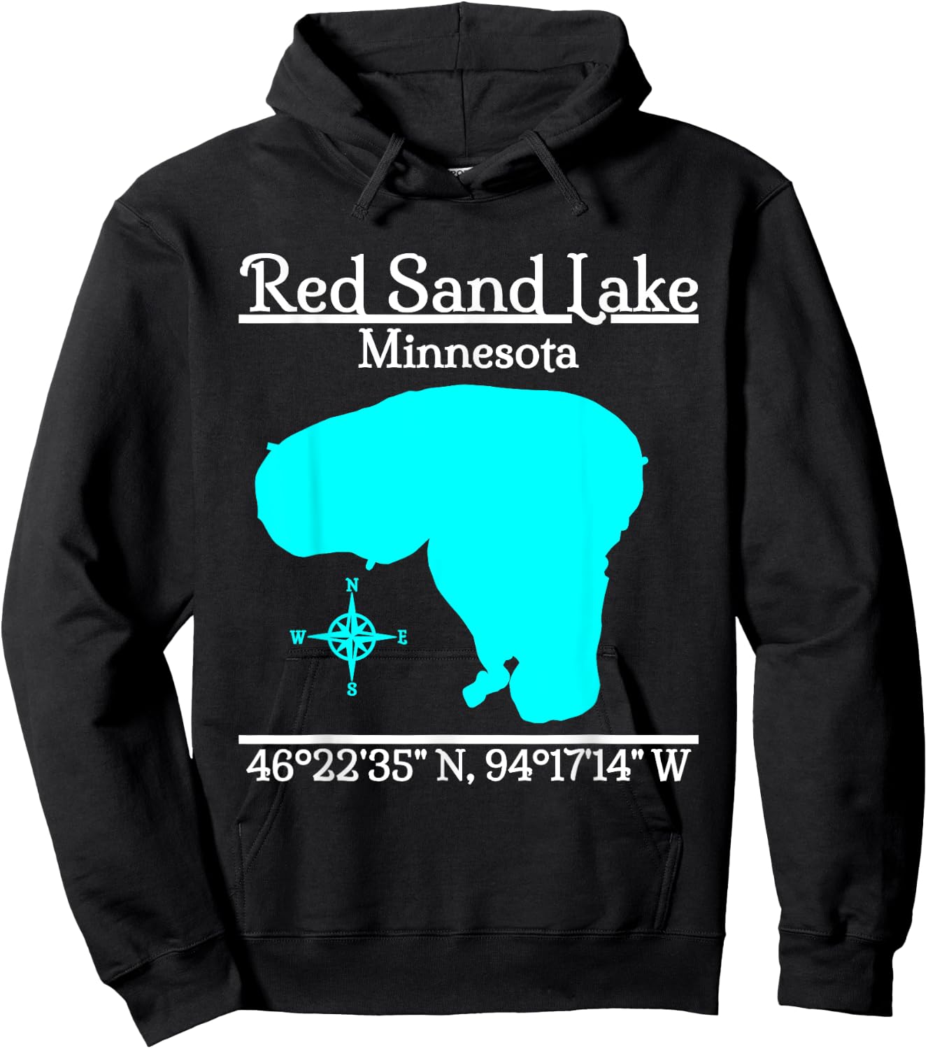 Red Sand Lake, Minnesota Hoodie - Hoodie | Black