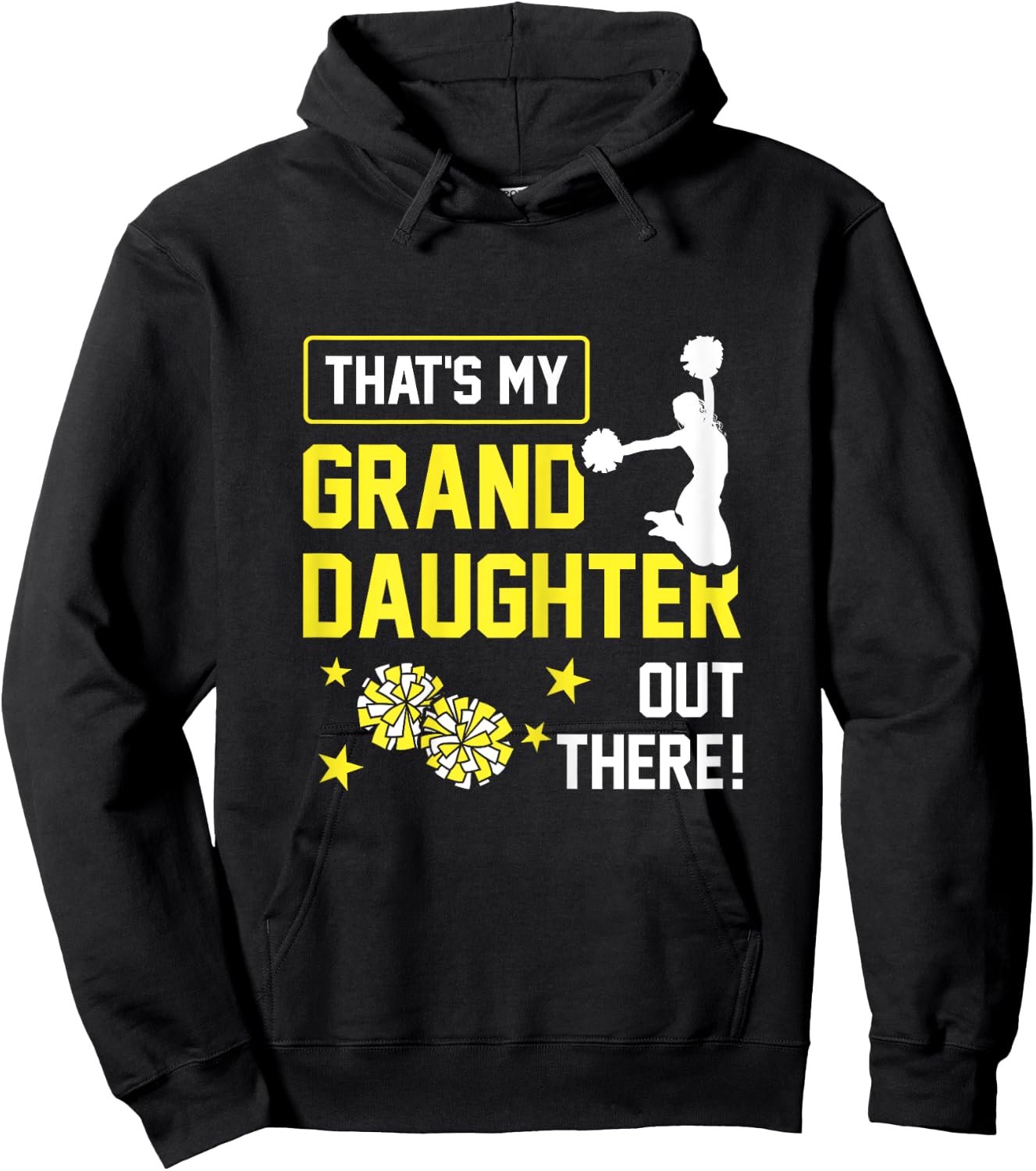 That's My Granddaughter Out There Cheerleading Cheerleader Hoodie - Hoodie | Black