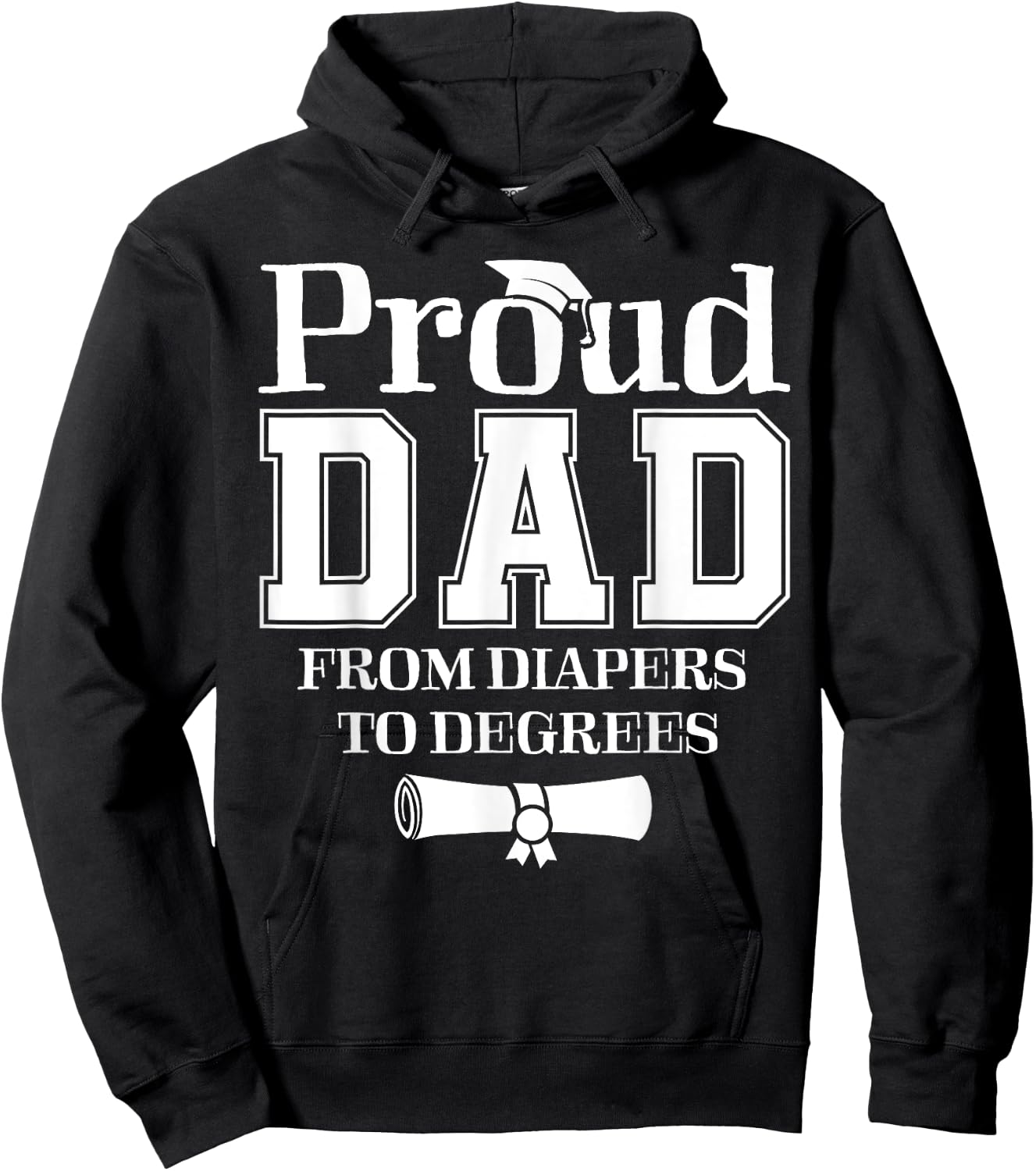 Proud Dad of 2023 Graduate Father Senior 23 Graduation Gift Hoodie - Hoodie | Black