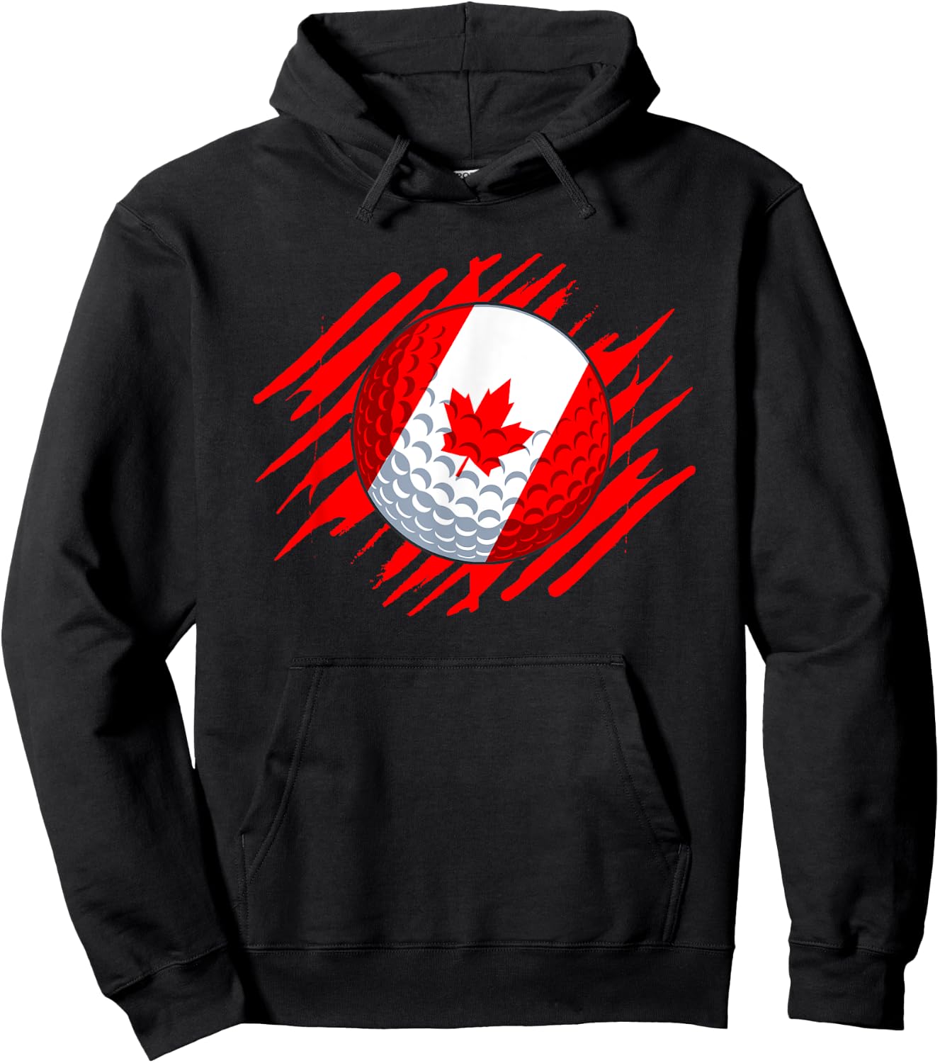 Golf Ball With The Flag Of Canada Hoodie - Hoodie | Black
