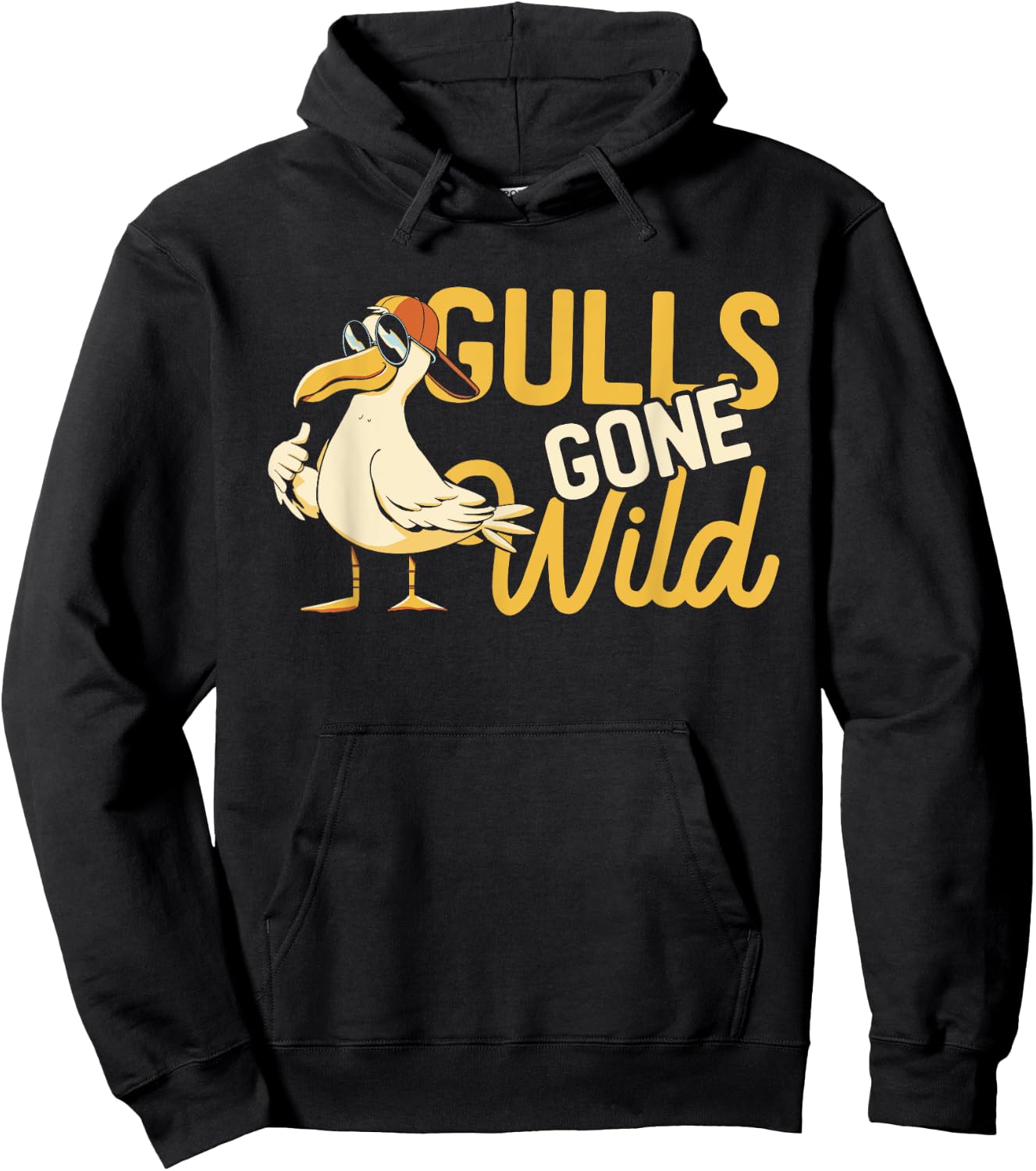 Gulls Gone Wild | Funny Seagull | Ocean Birds Hoodie - Hoodie | Black