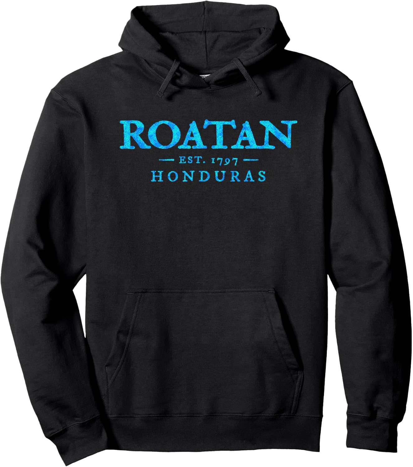 Roatan Honduras Colorful Text Vacation Souvenir Hoodie - Hoodie | Black