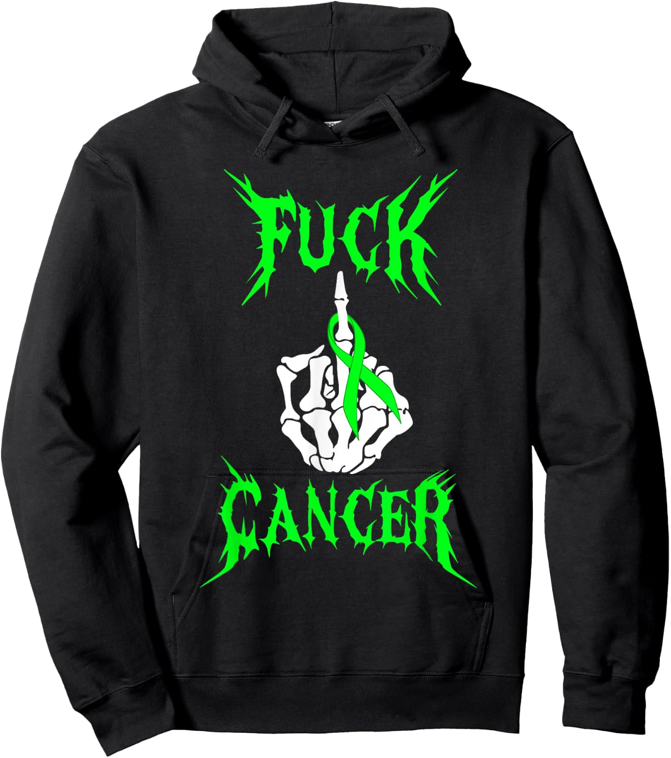 Fuck Cancer Rock Tattoos Warrior Non-Hodgkin Lymphoma Cancer Hoodie - Hoodie | Black