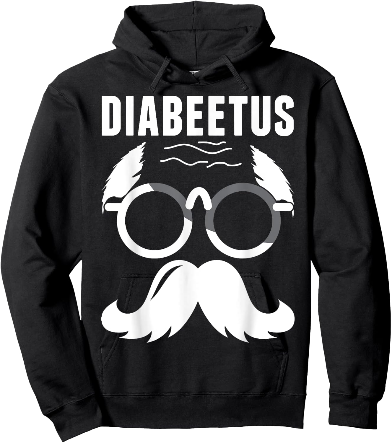 Diabetes Awareness Diabeetus Beard Type 1 Type 2 Diabetic Hoodie - Hoodie | Black