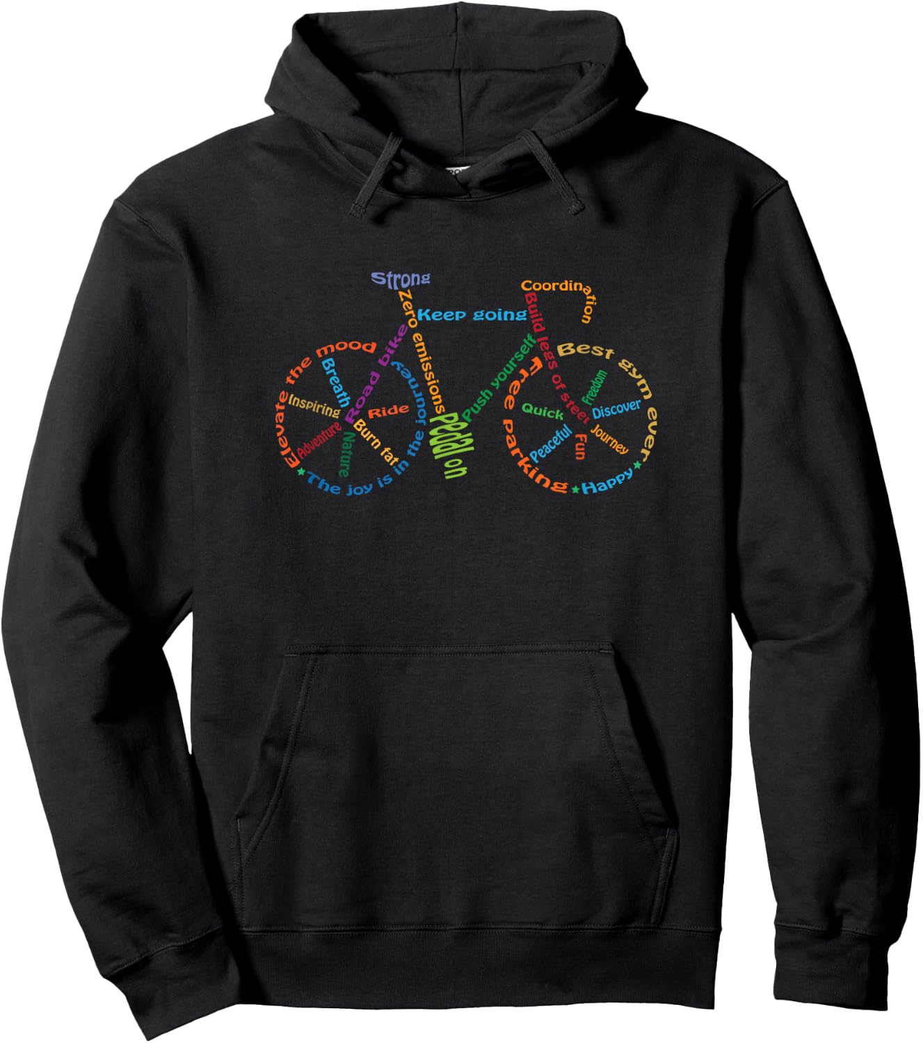 Inspiring Road Bike Funny Cycling Mountain Biking Cyclists Hoodie - Hoodie | Black
