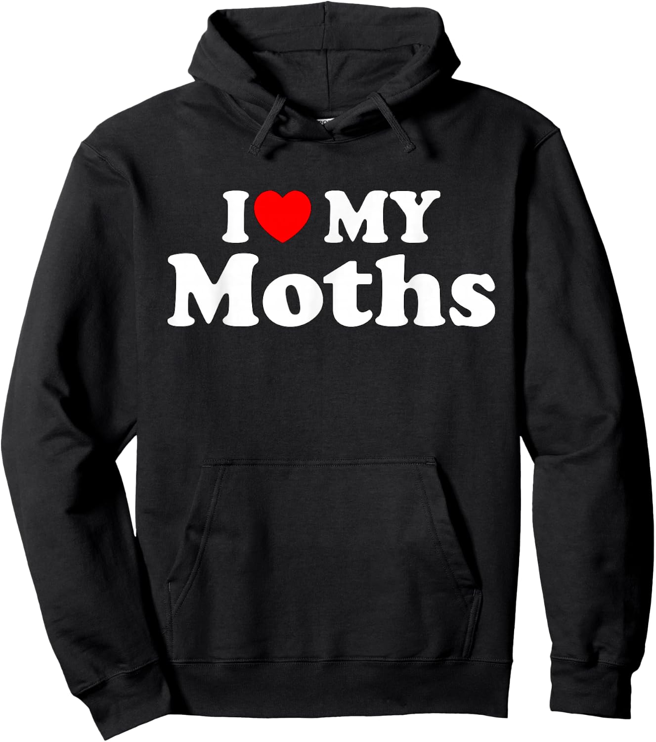 I Love My Moths, I Heart My Moths Funny Moths lovers Hoodie - Hoodie | Black