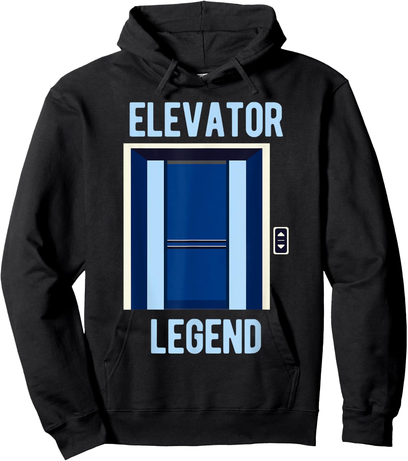Elevator Legend Life Constructor Funny Elevator Mechanic Hoodie - Hoodie | Black