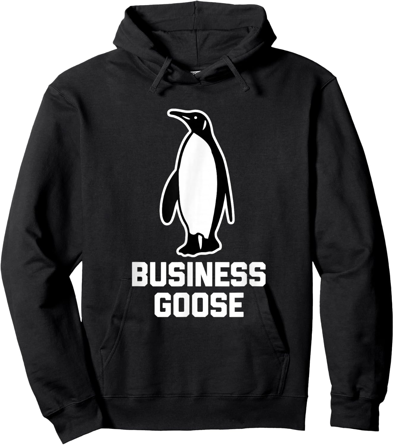 Business Goose funny saying sarcastic novelty Penguin Hoodie - Hoodie | Black