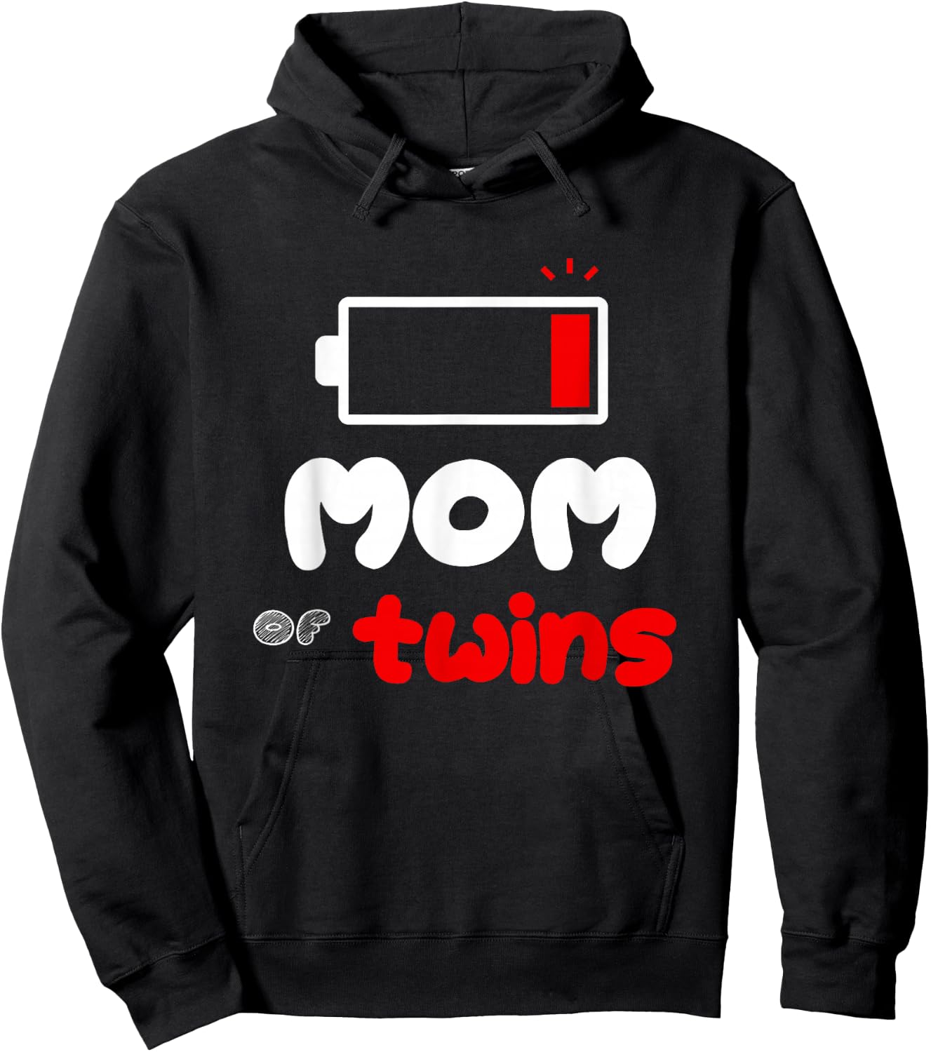Mom of Twins Funny Twin Mom Busy Mommy Proud Mother's Day Hoodie - Hoodie | Black
