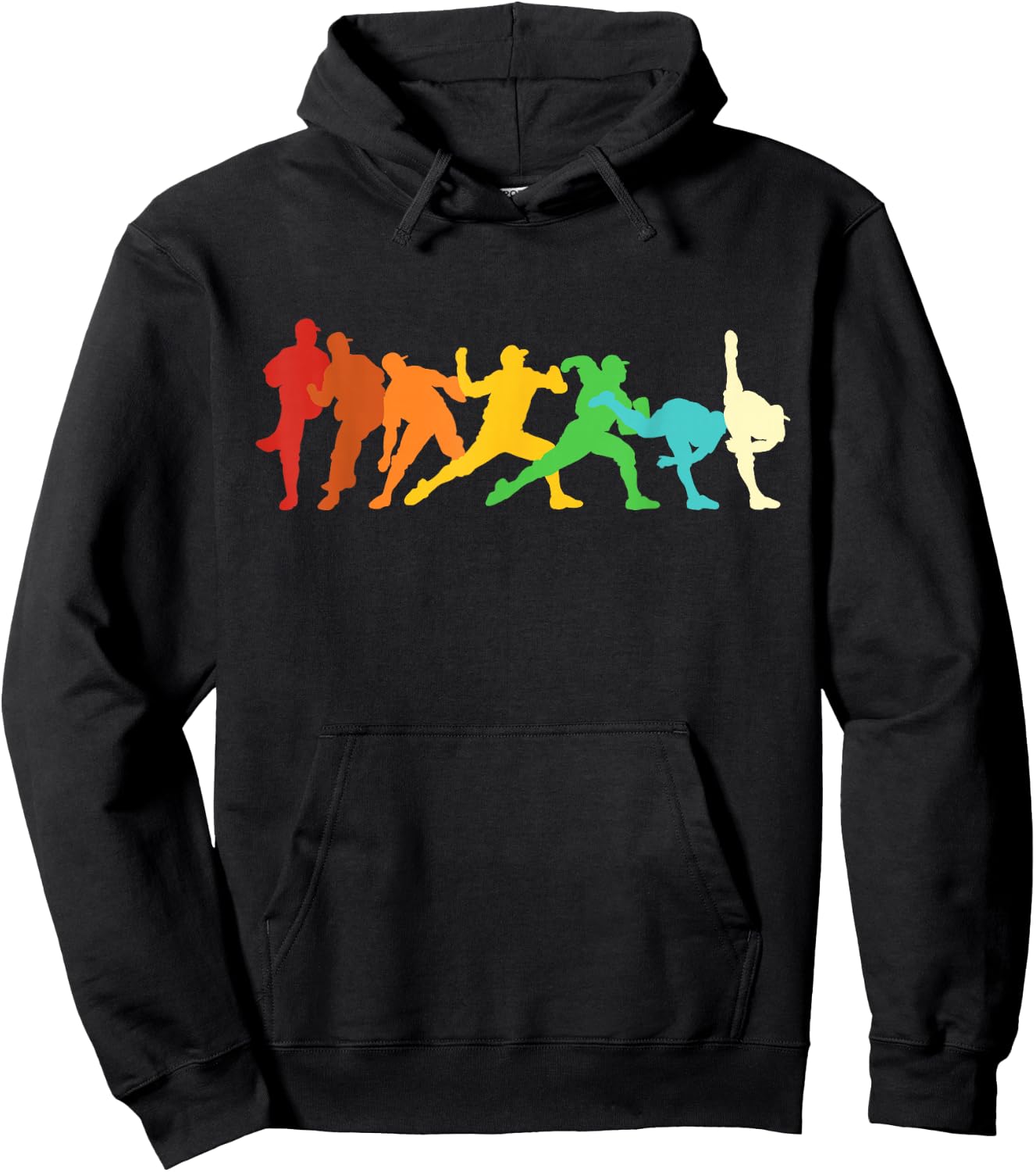 Retro baseball pitcher Hoodie - Hoodie | Black