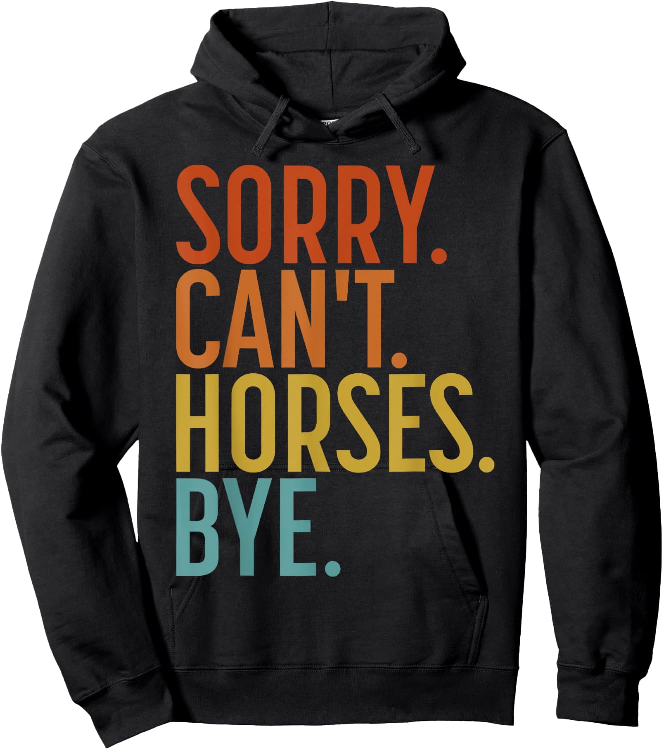 Funny Horse Shirt Women Boys or Girls Hoodie - Hoodie | Black