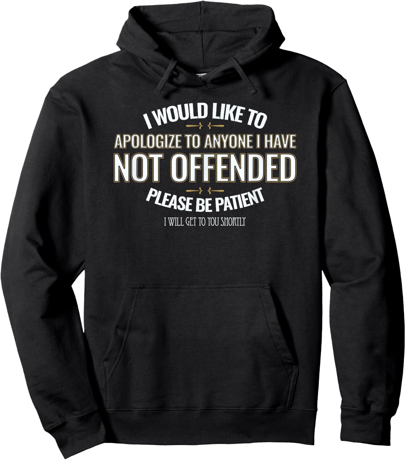 I Would Like to Apologize to Anyone I Have Not Offended Hoodie - Hoodie | Black