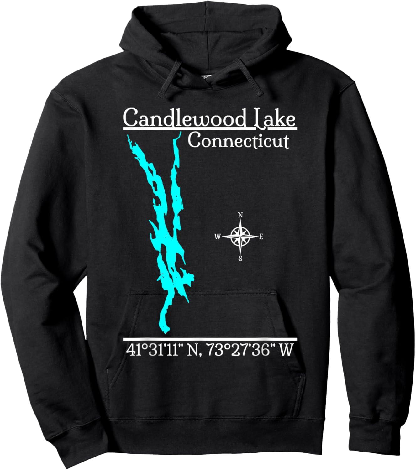 Candlewood Lake - Connecticut Hoodie - Hoodie | Black