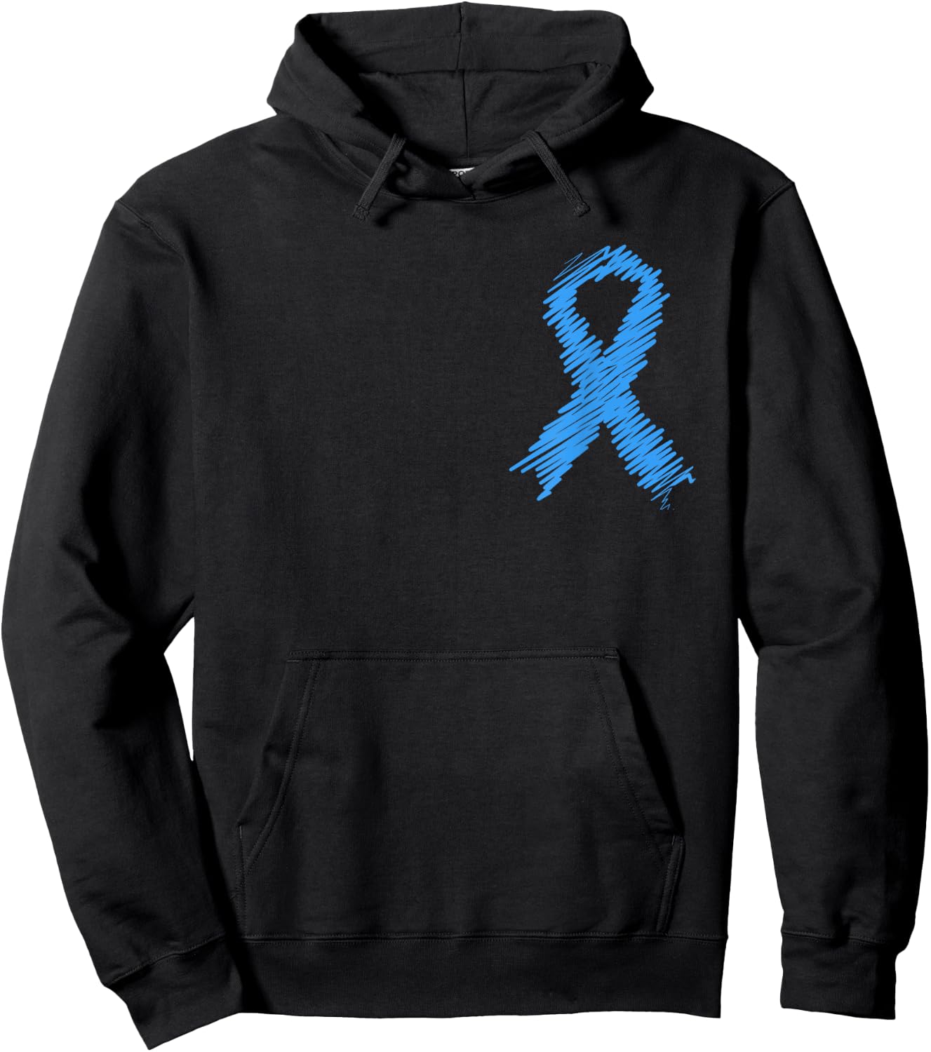Diabetes Awareness Month Diabetic Blue Love Ribbon T1D T2D Hoodie - Hoodie | Black