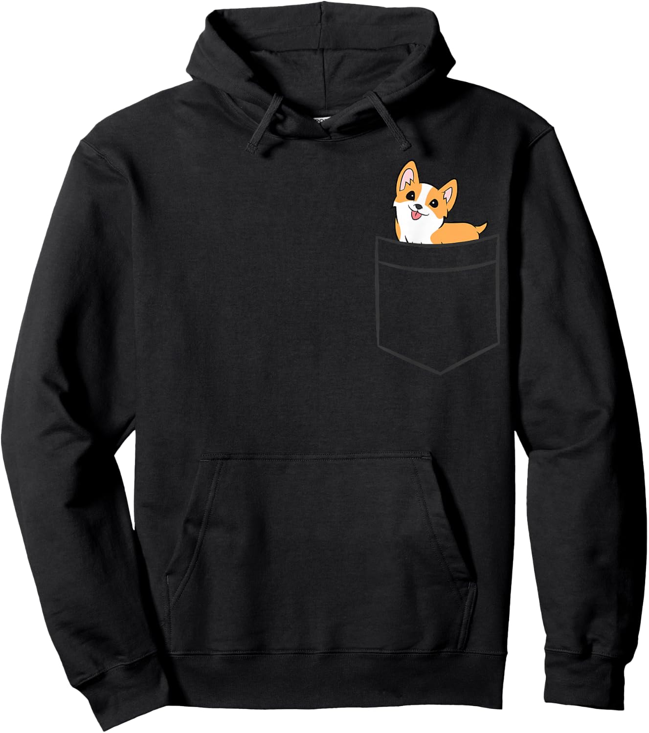 Corgi Dog In A Pocket Funny Pembroke Welsh Corgi Hoodie - Hoodie | Black