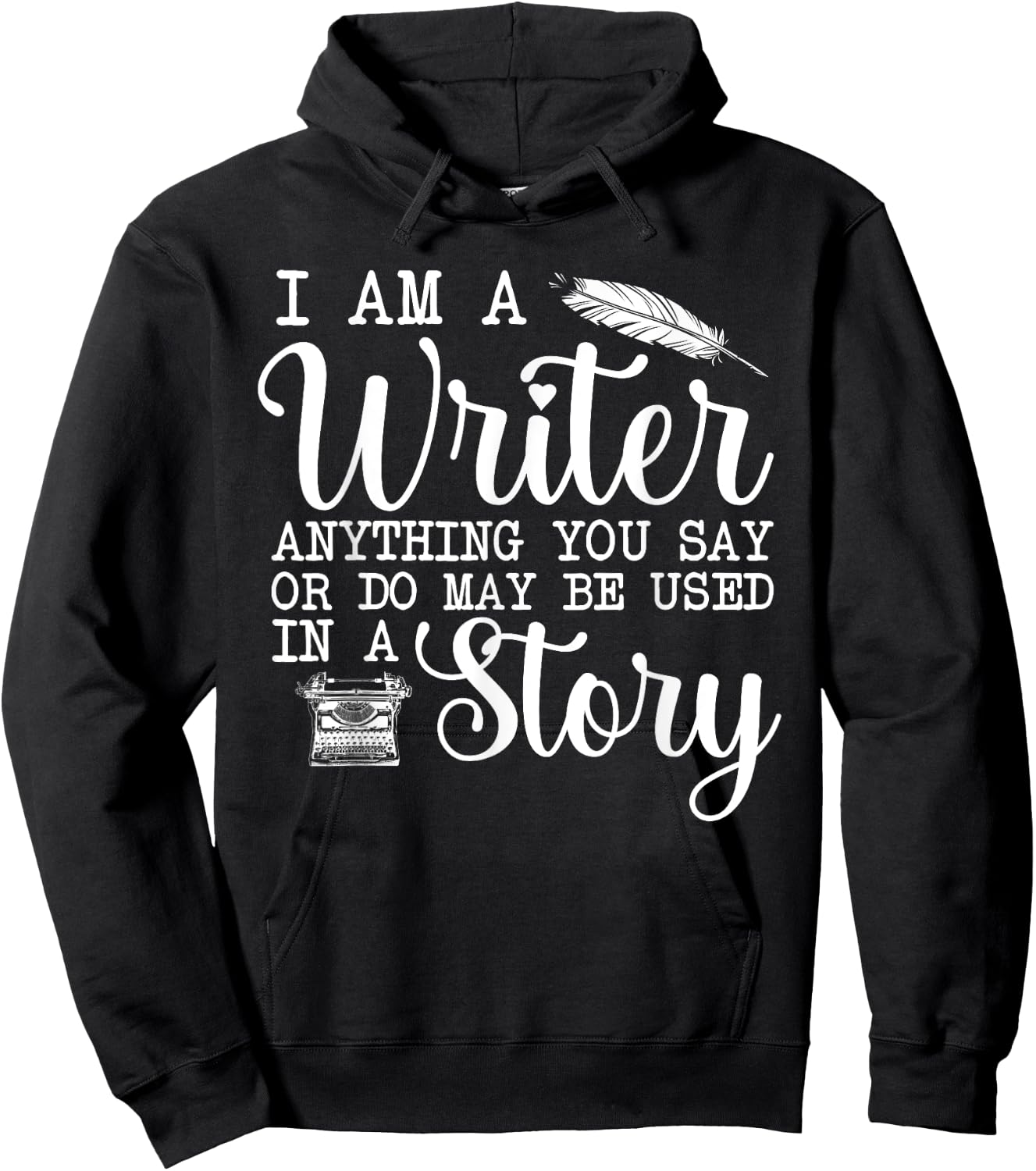 Best Writer Design Women Writer Writing Story Author Hoodie - Hoodie | Black