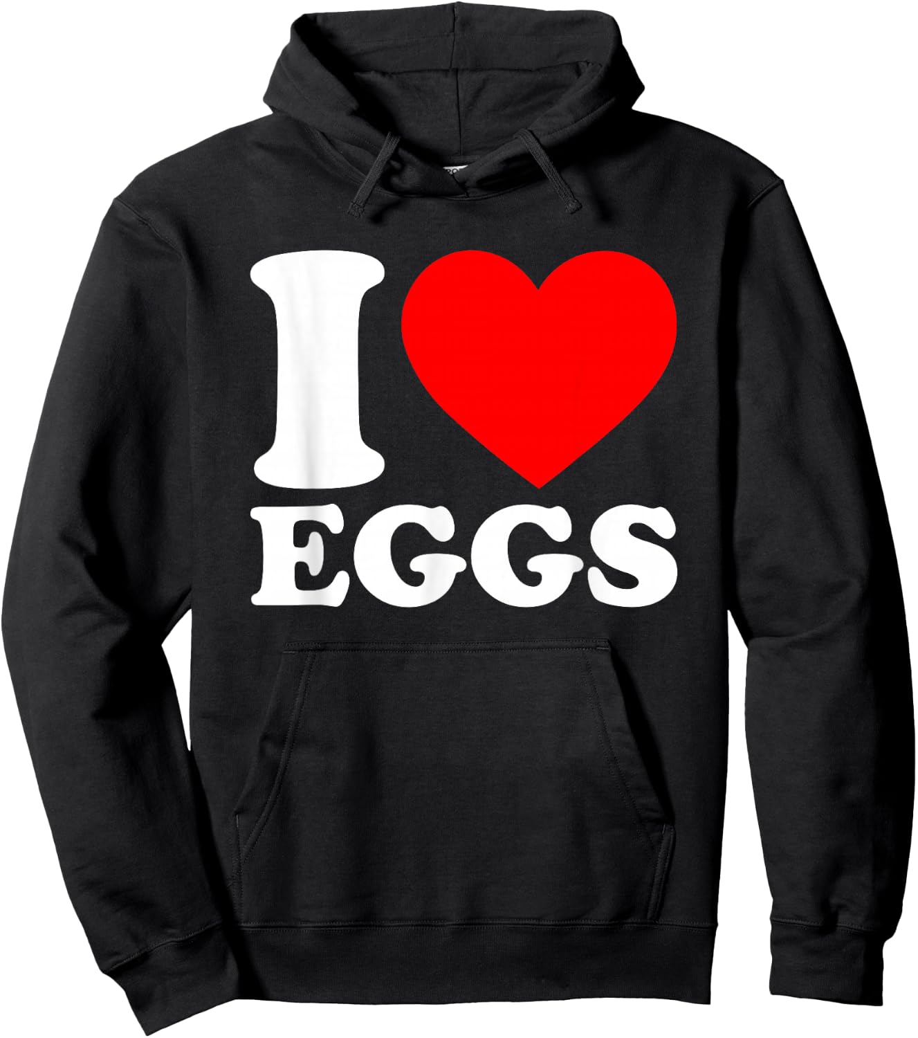 I Love Eggs Hoodie - Hoodie | Black