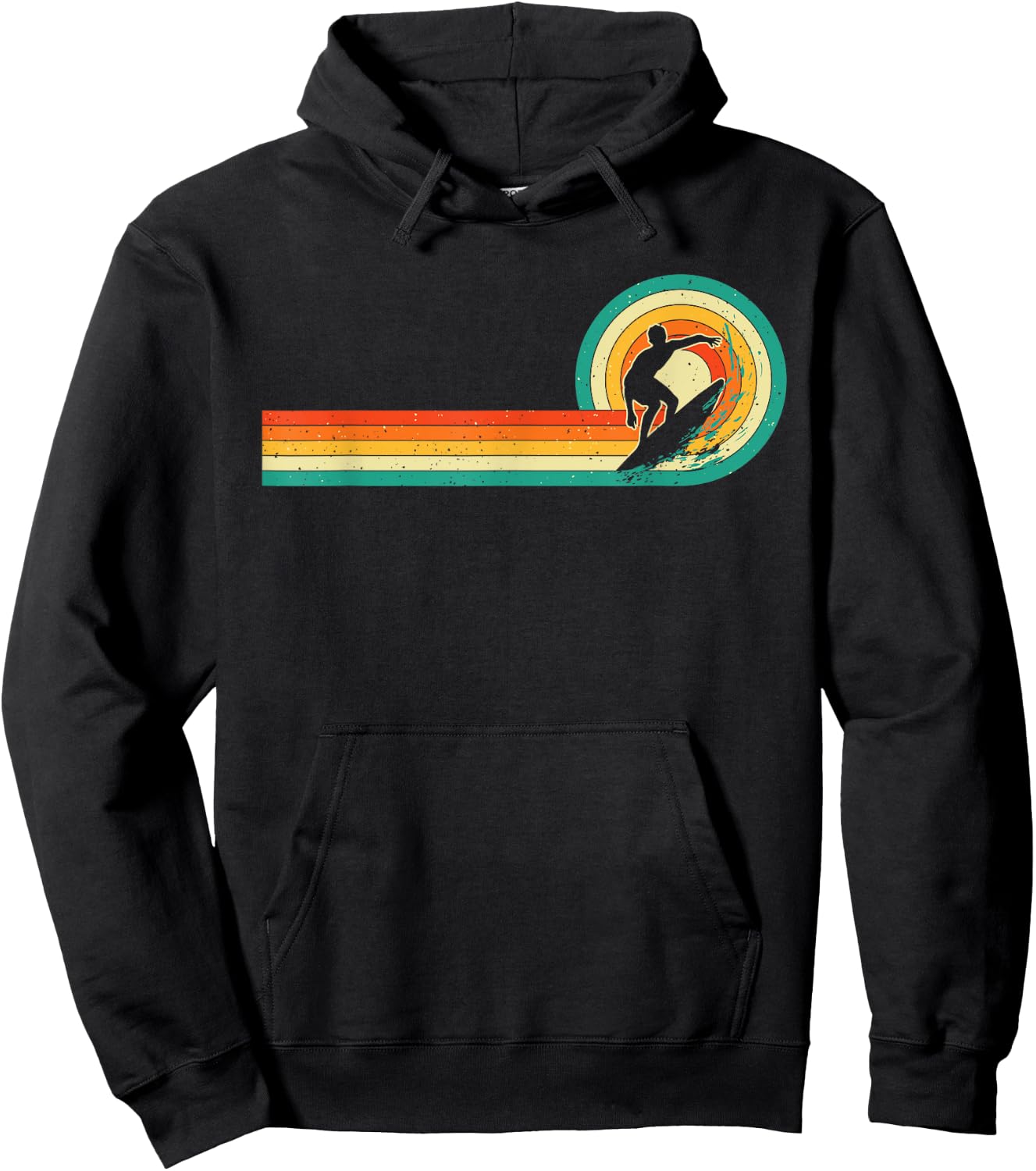 Retro Vintage Surfing Board Lover - Beach Surfboarder Waves Men Women Girls Kids Hoodie - Hoodie | Black