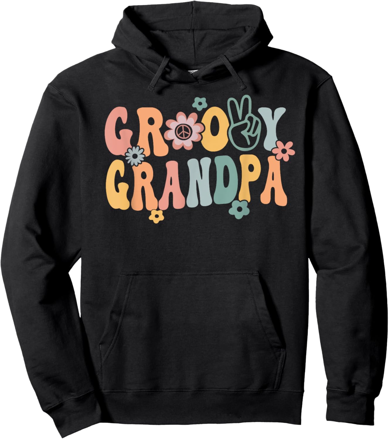Groovy Grandpa Retro Opa Matching Family 1st Birthday Party Hoodie - Hoodie | Black