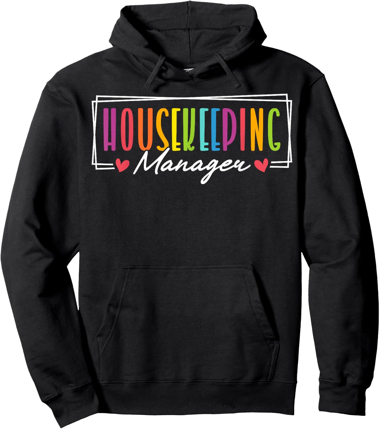 Cute Housekeeping Manager Heart Hoodie - Hoodie | Black