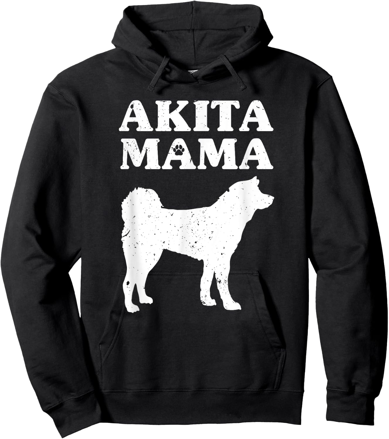 Funny Akita Inu Design Women Mothers Akita Lover Pet Dog Mom Hoodie - Hoodie | Black