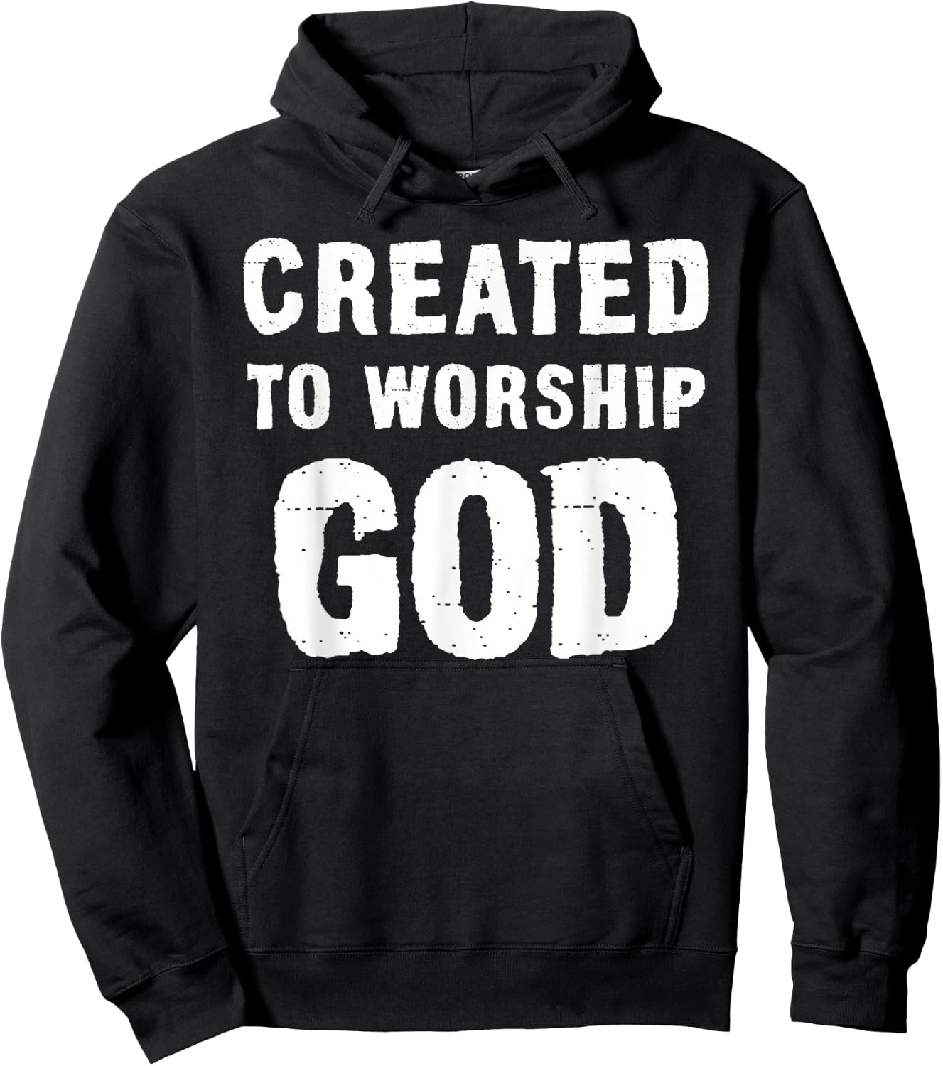 Created To Worship God Christian Hoodie - Hoodie | Black