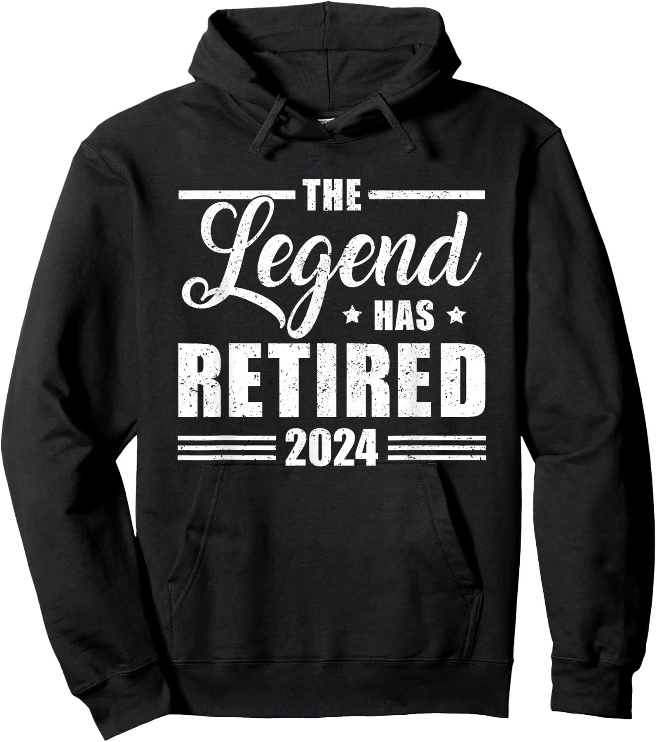 The Legend Has Retired 2024 Funny Retirement 2024 Hoodie - Hoodie | Black