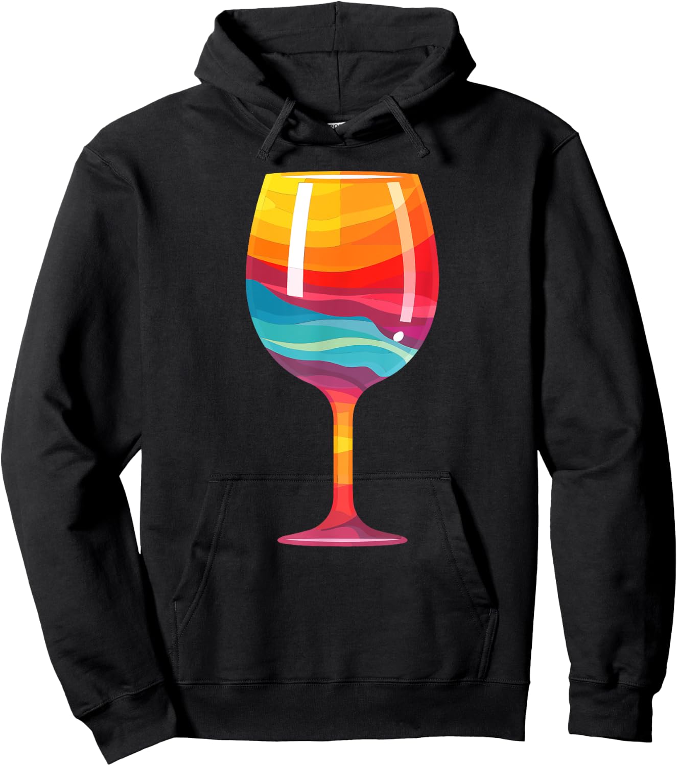 Wine glass Wine Lover Wine Lovers Gifts Hoodie - Hoodie | Black