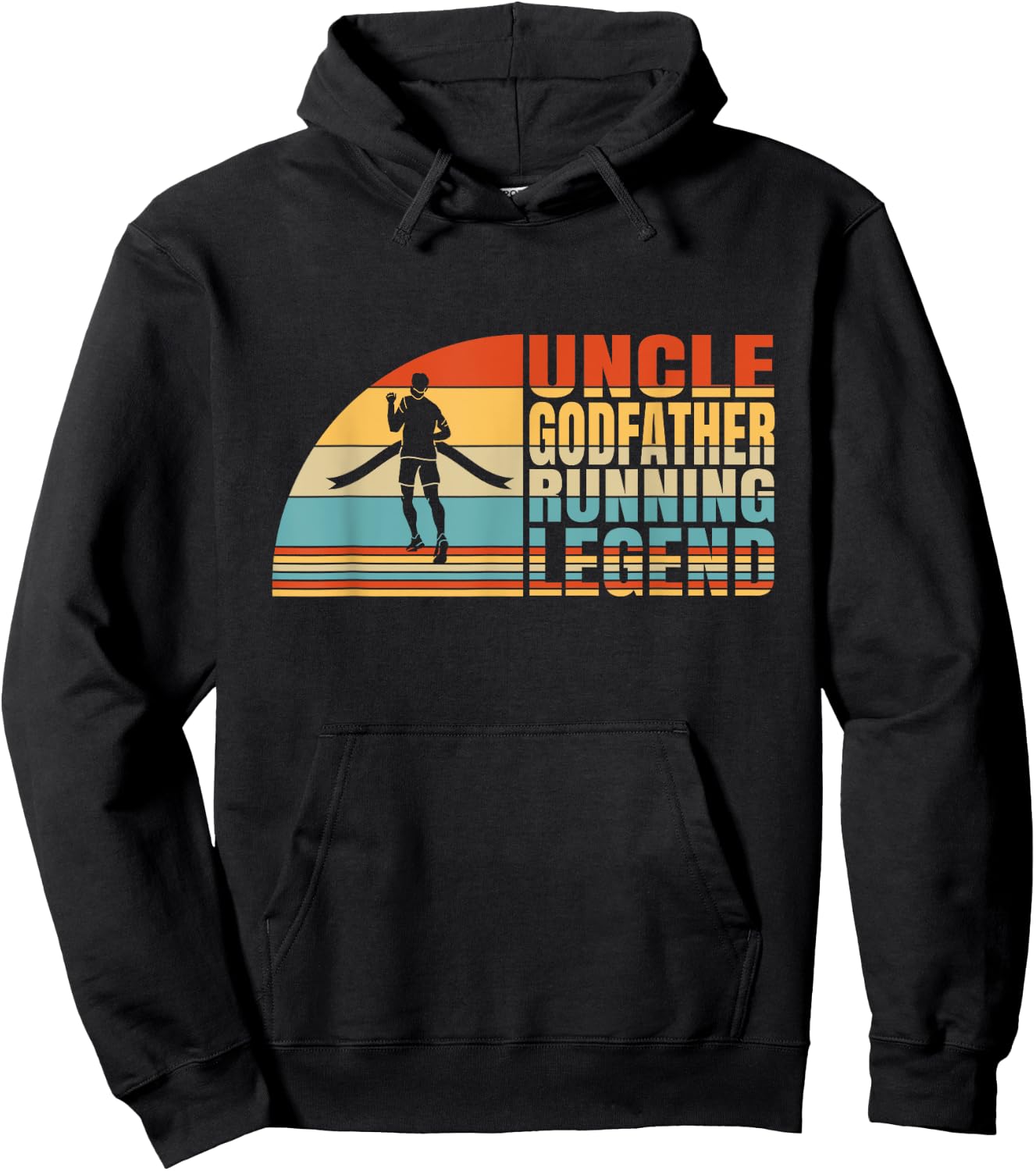 Uncle Godfather And Running Legend, Running Lover Uncle Hoodie - Hoodie | Black