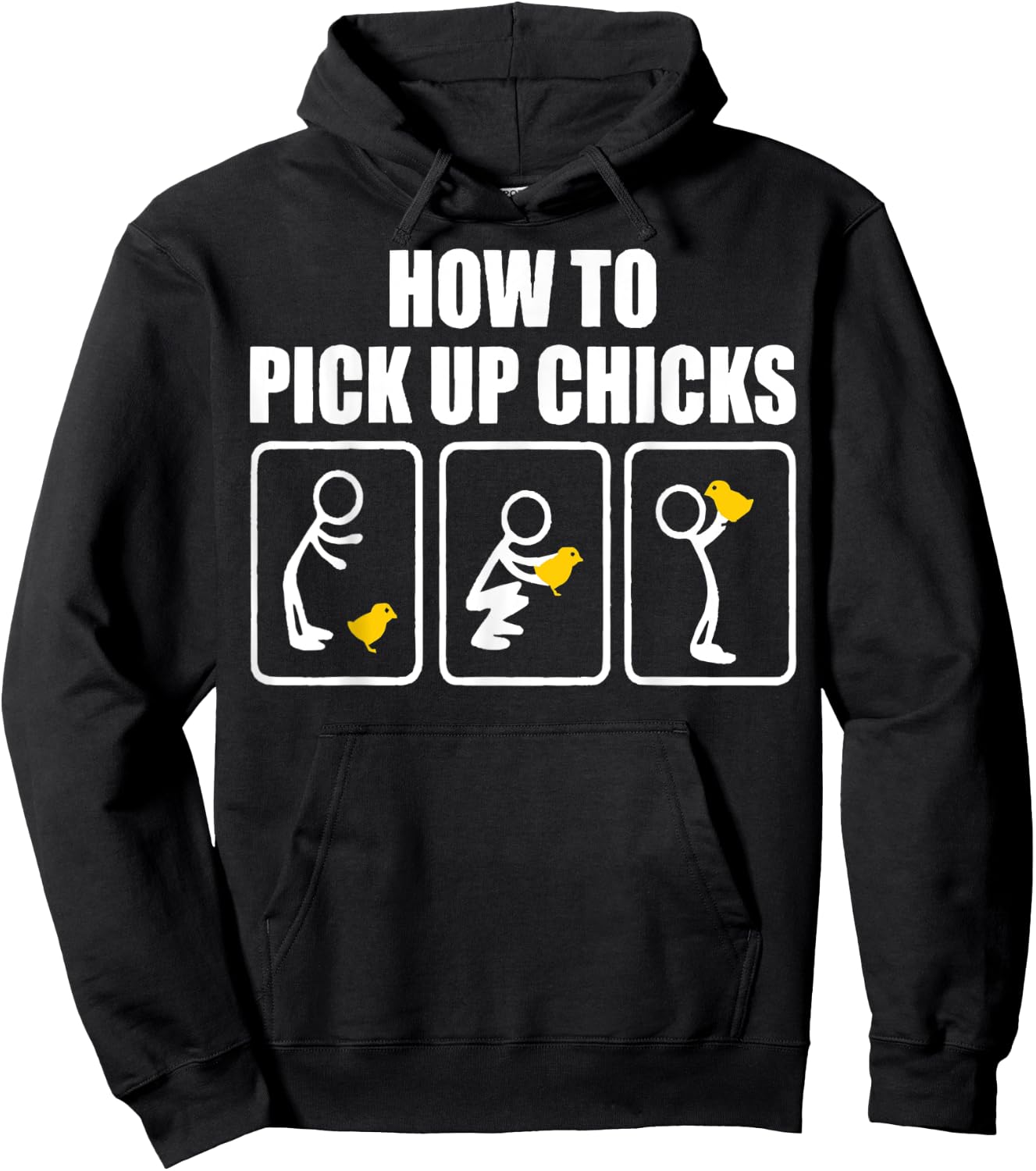 How To Pick Up Chicks - Chicken Dad Hoodie - Hoodie | Black