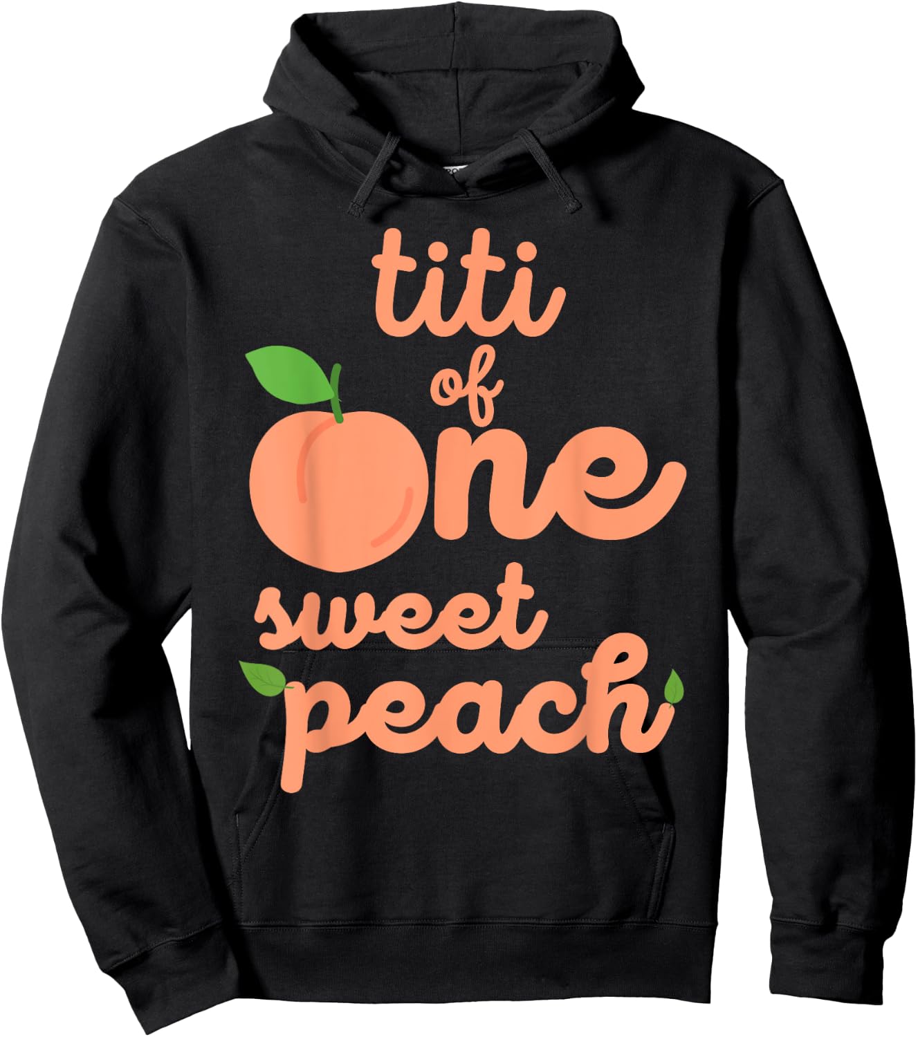 Titi First Birthday One Sweet Peach Bday Family Matching Hoodie - Hoodie | Black