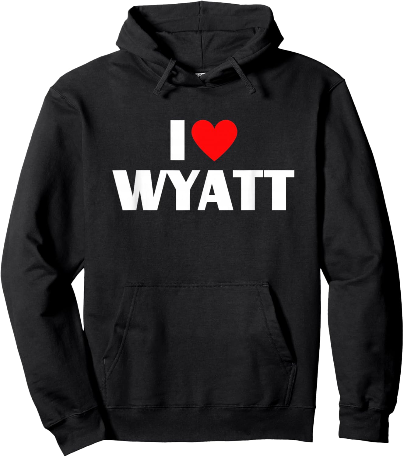 I Love Wyatt - I Heart Wyatt Hoodie - Hoodie | Black